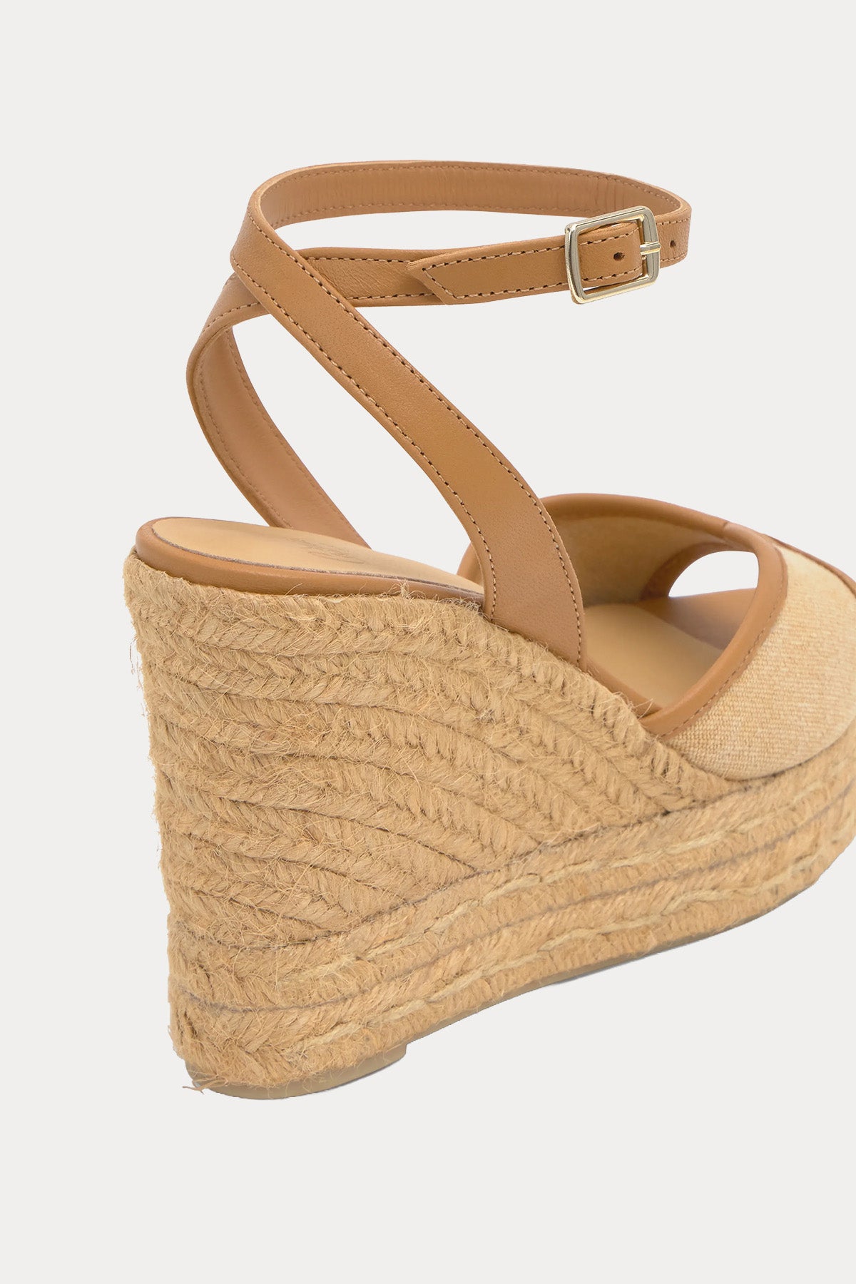 Castaner Brigitte Kanvas Deri Dolgu Topuklu Sandalet