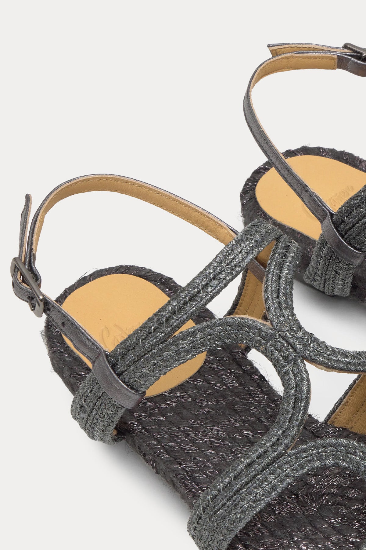 Castaner Pitra Parlak Örgü Sandalet