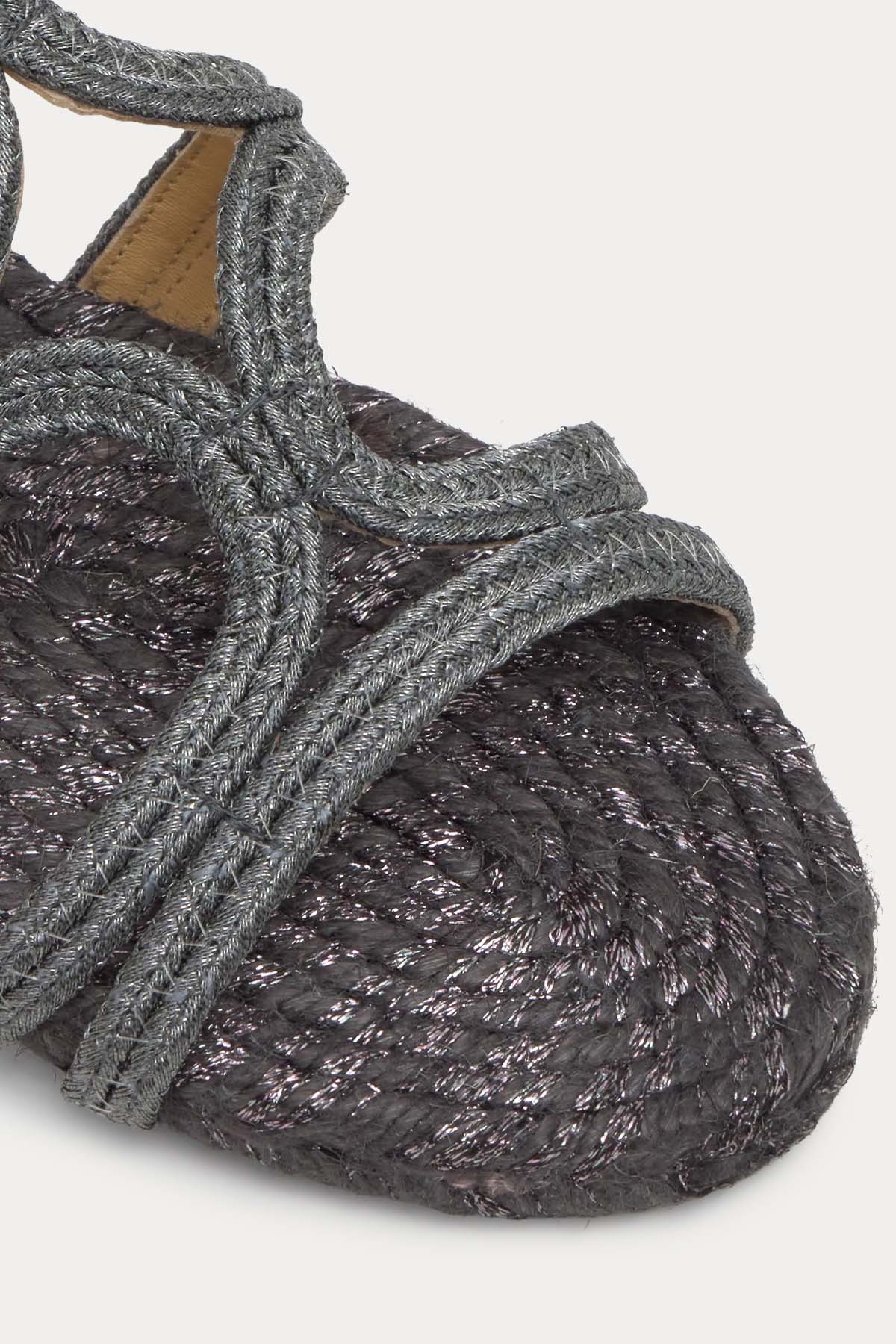 Castaner Pitra Parlak Örgü Sandalet