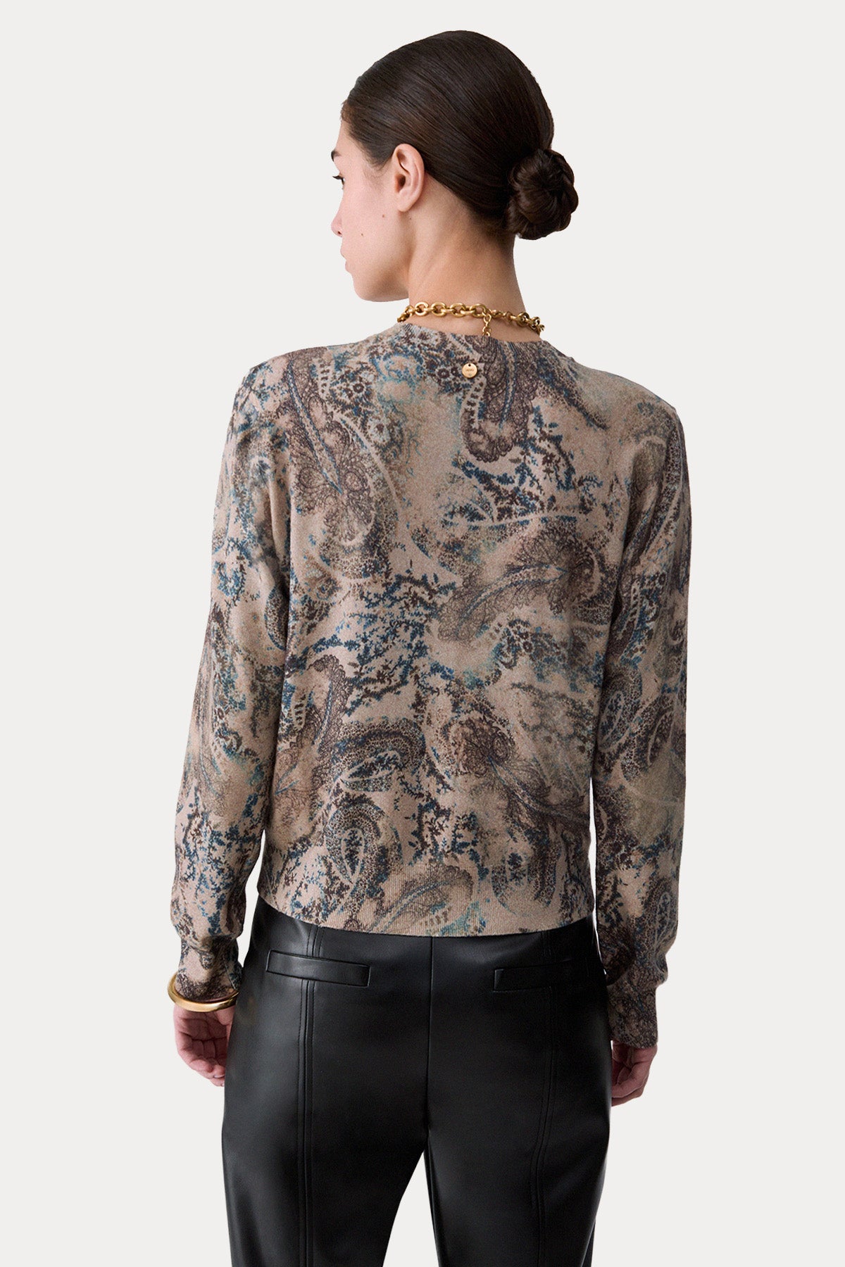 Liu Jo Vintage Paisley Desenli Yün Triko Ceket