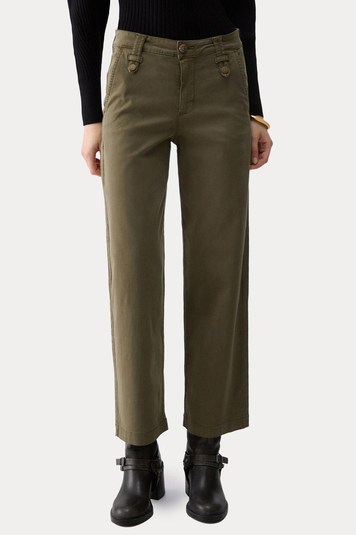 Liu Jo Cropped Flare Fit Yandan Cepli Pantolon