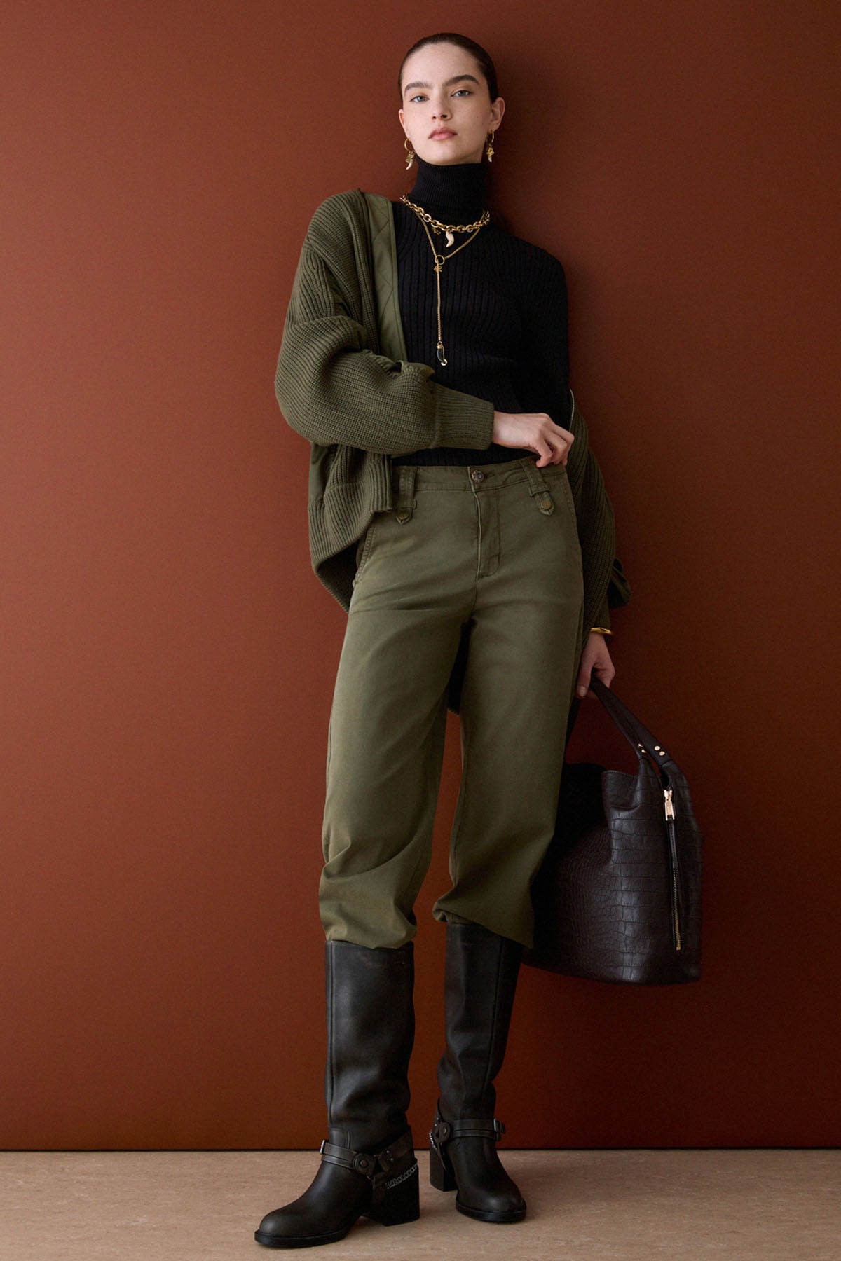 Liu Jo Cropped Flare Fit Yandan Cepli Pantolon