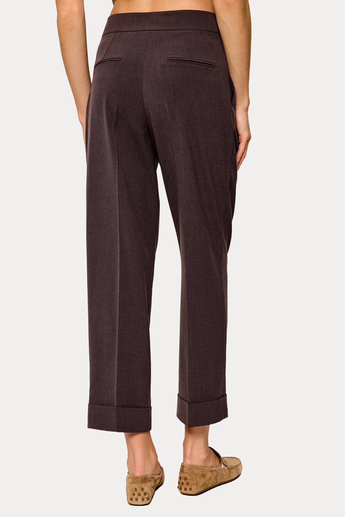 Liu Jo Relaxed Fit Tek Pile Duble Paça Melanj Pantolon