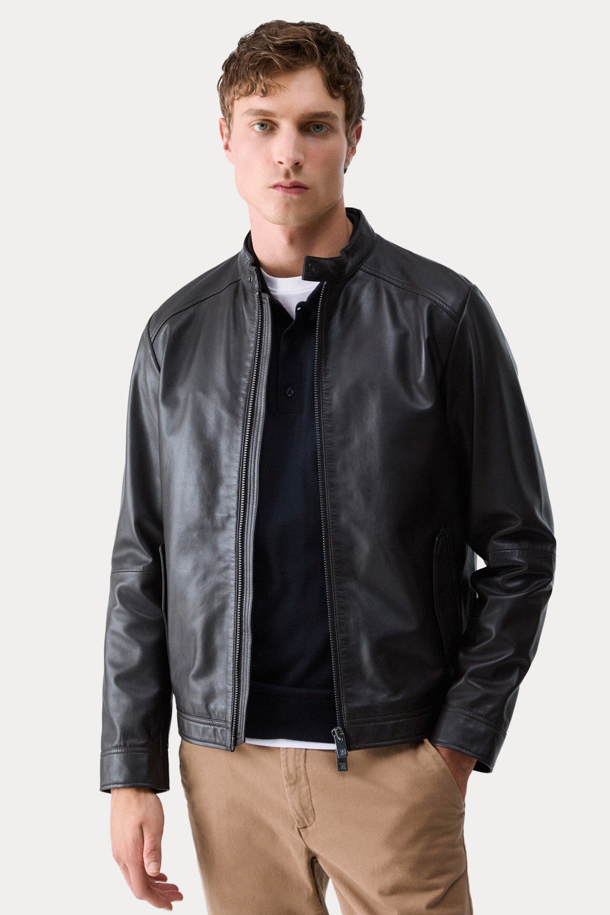 Liu Jo Regular Fit Biker Deri Ceket
