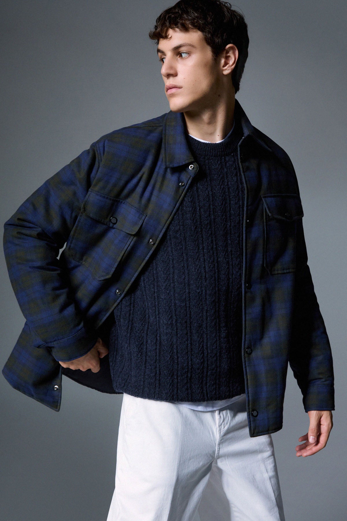 Liu Jo Relaxed Fit Ekose Desen Çift Taraflı Puffer Ceket