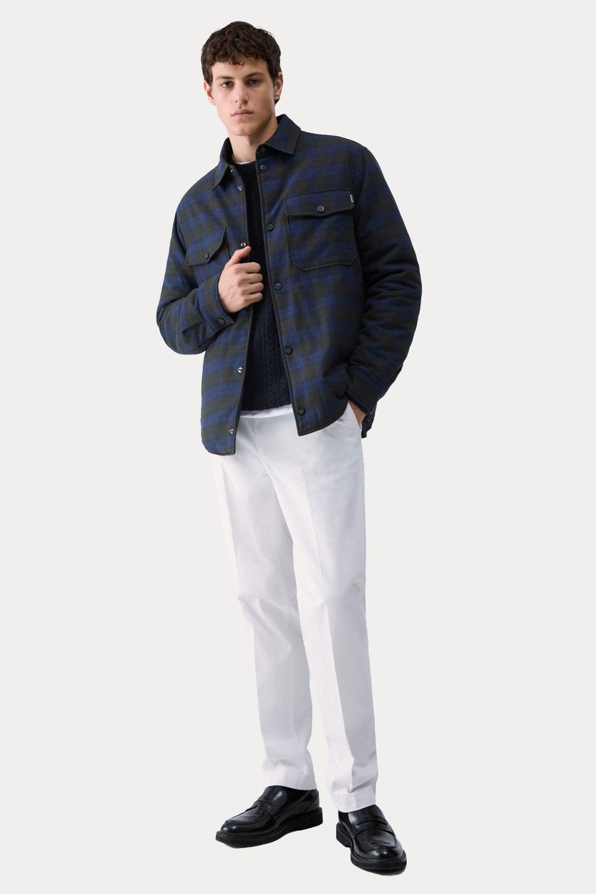Liu Jo Relaxed Fit Ekose Desen Çift Taraflı Puffer Ceket
