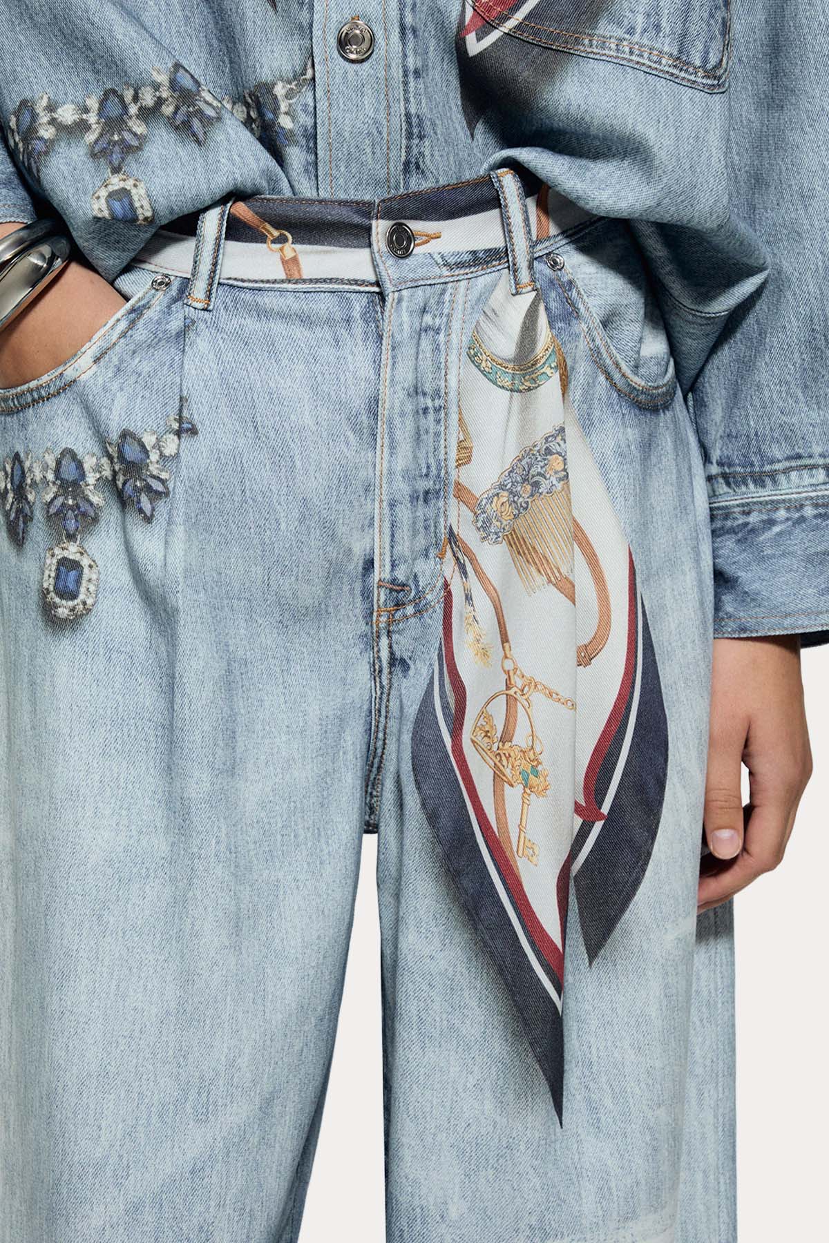 Liu Jo Wide Leg Fit Yıkamalı Jeans