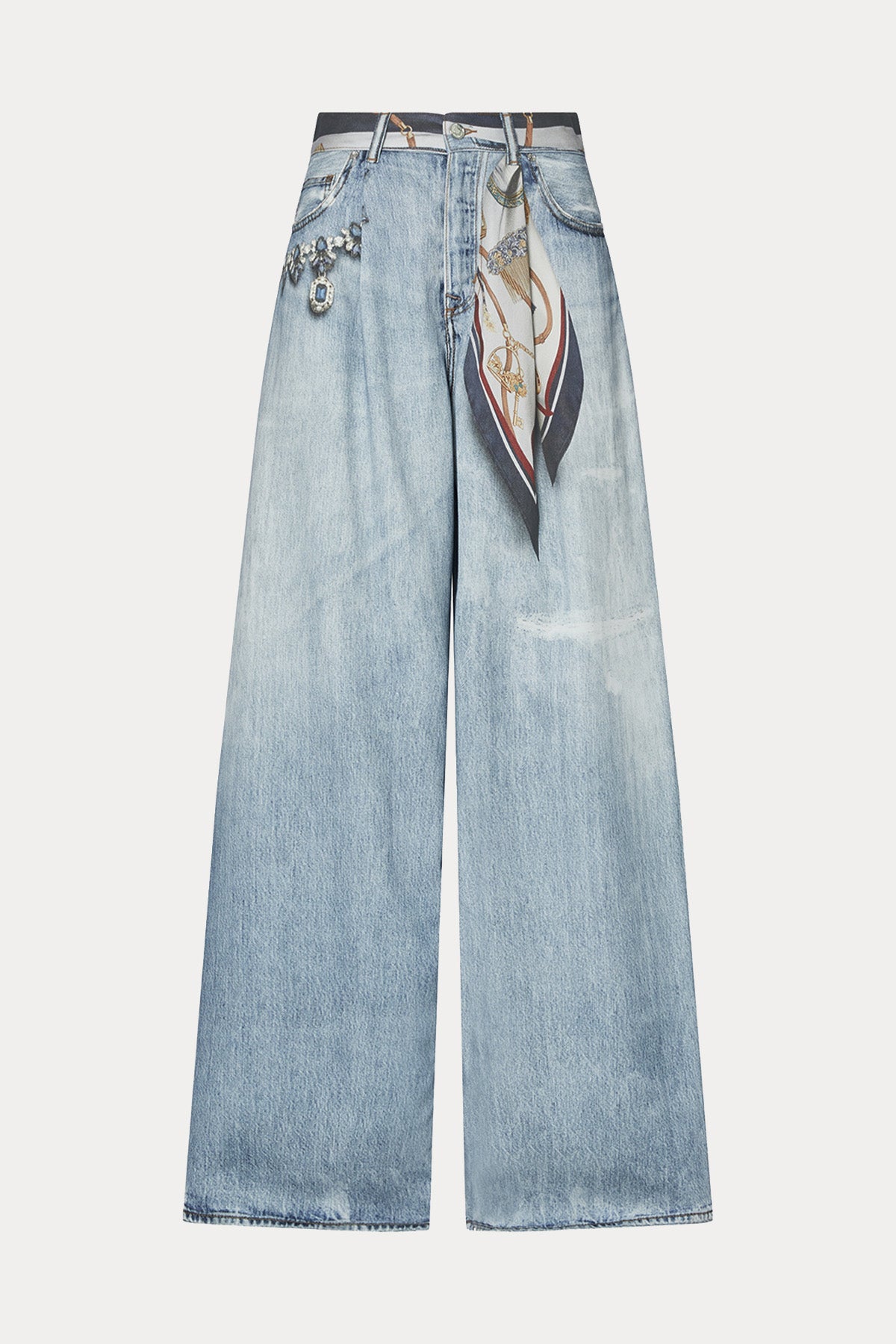 Liu Jo Wide Leg Fit Yıkamalı Jeans