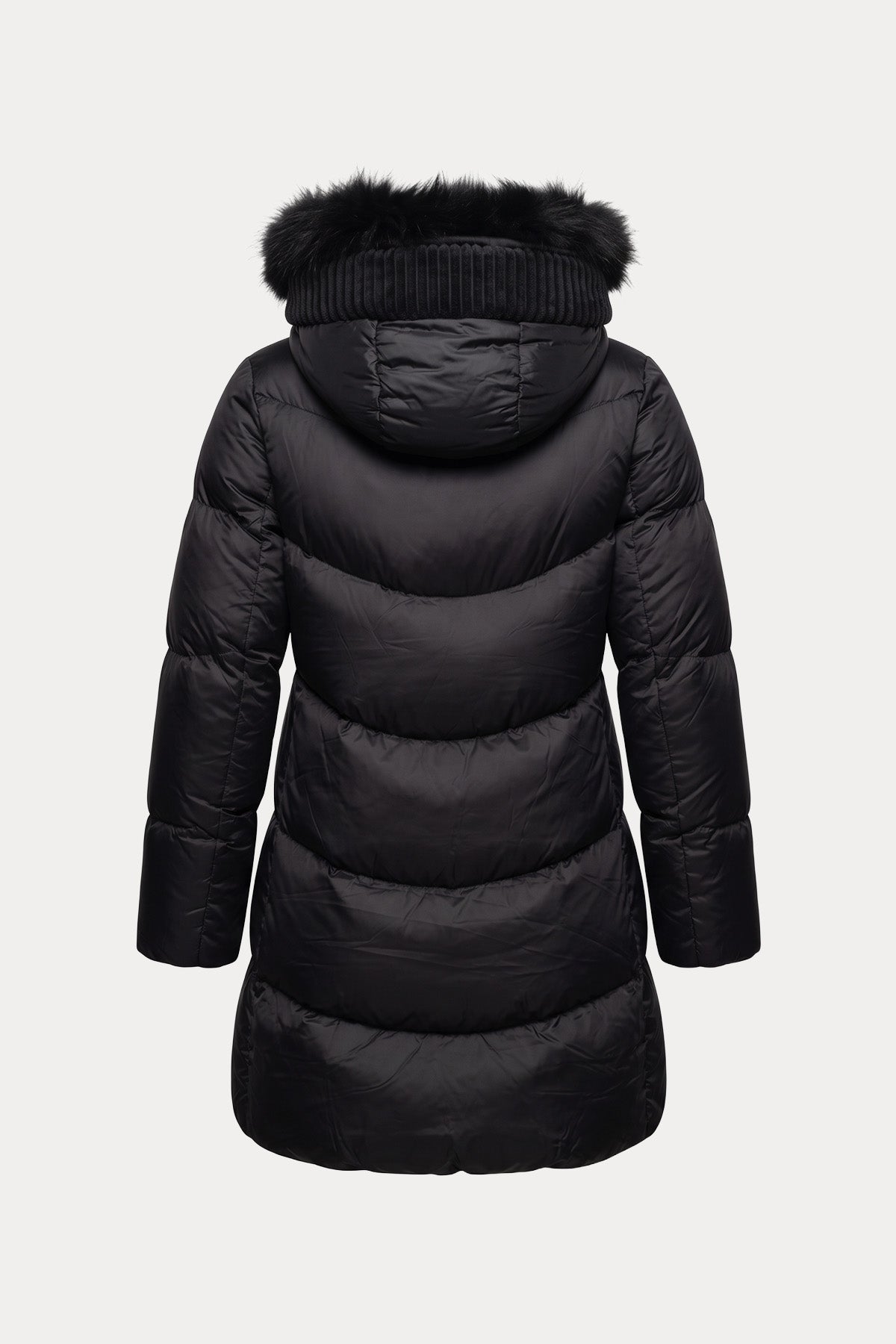 Hetrego Kürklü Kapüşonlu Puffer Mont