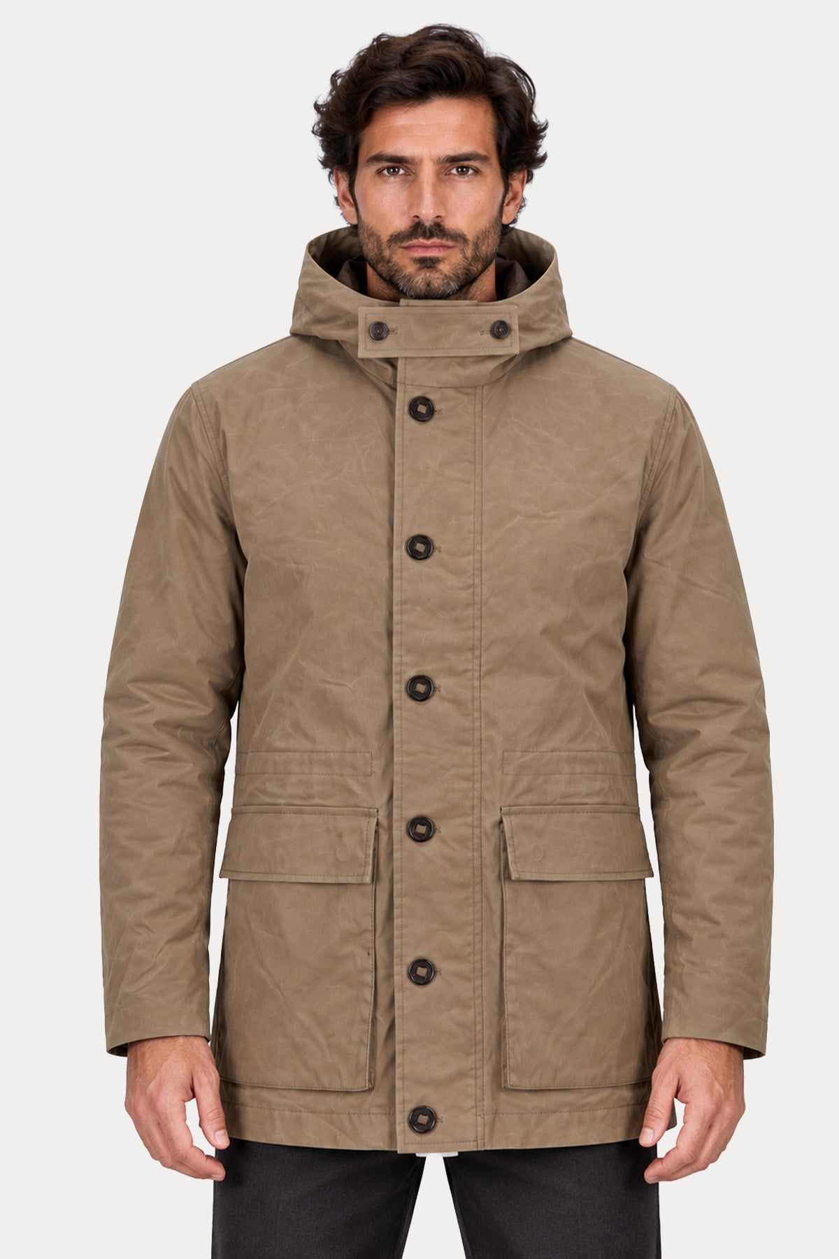 Hetrego Arcad Relaxed Fit Kapüşonlu Kaban