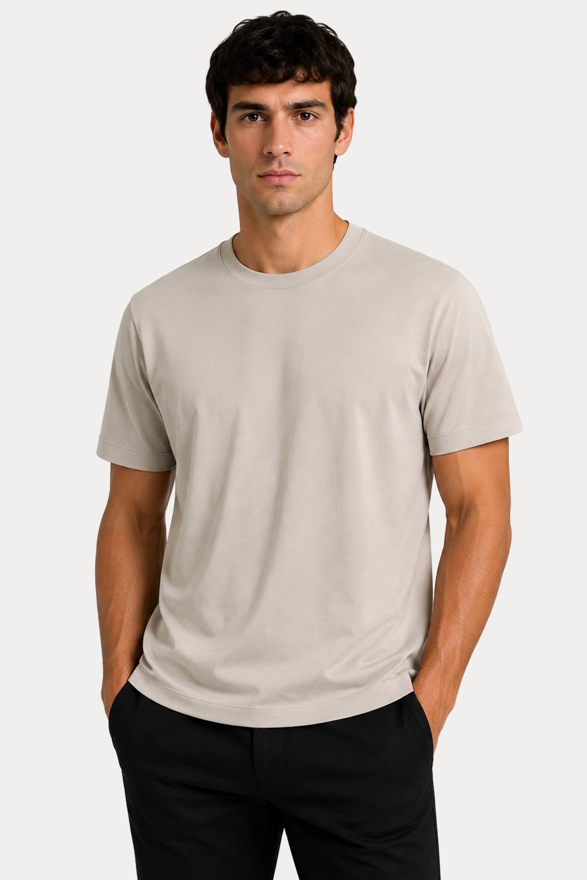 Gran Sasso Regular Fit Yuvarlak Yaka Jarse T-shirt