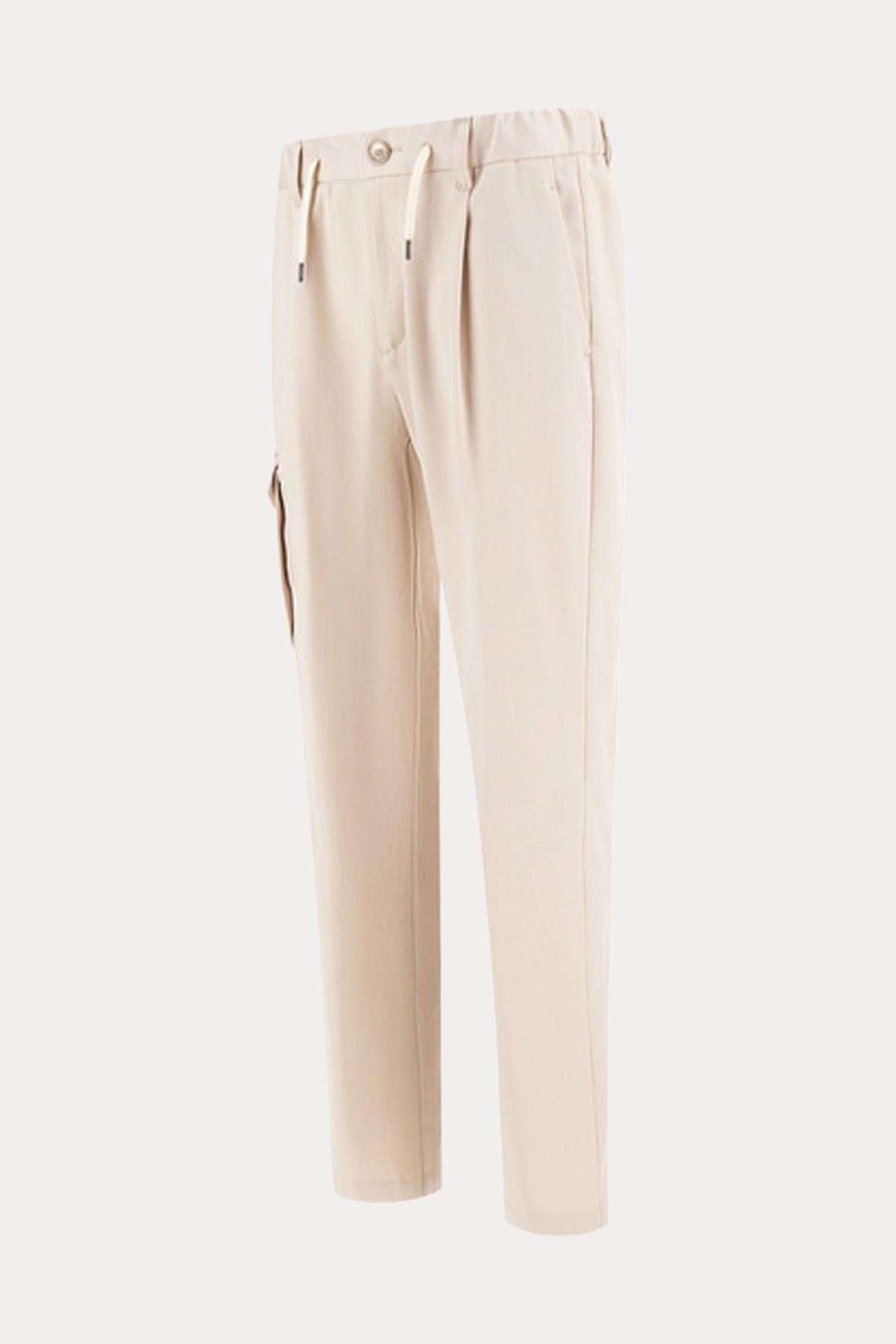 Herno Regular Fit Beli Lastikli Tek Pile Kargo Cepli Streç Pantolon