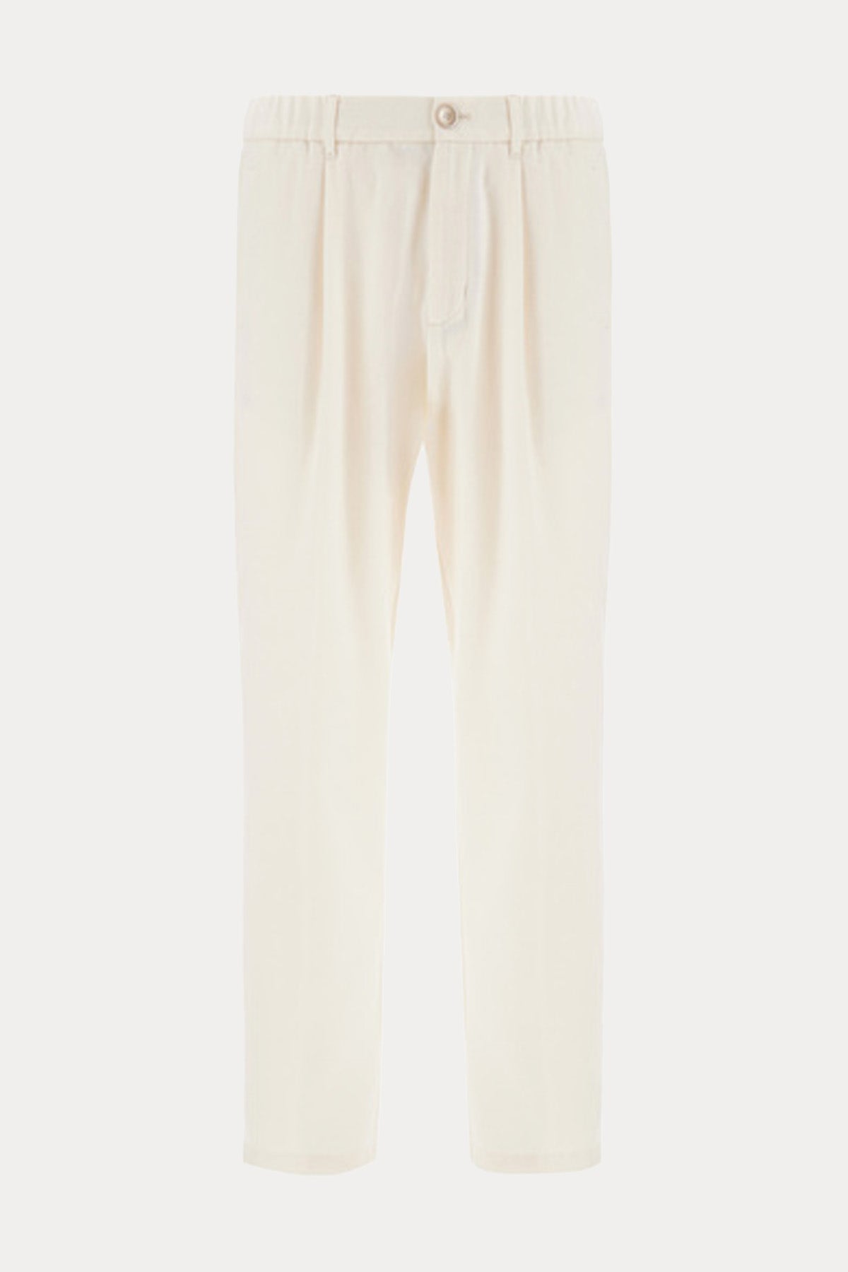Herno Regular Fit Beli Lastikli Tek Pile Yün Pantolon