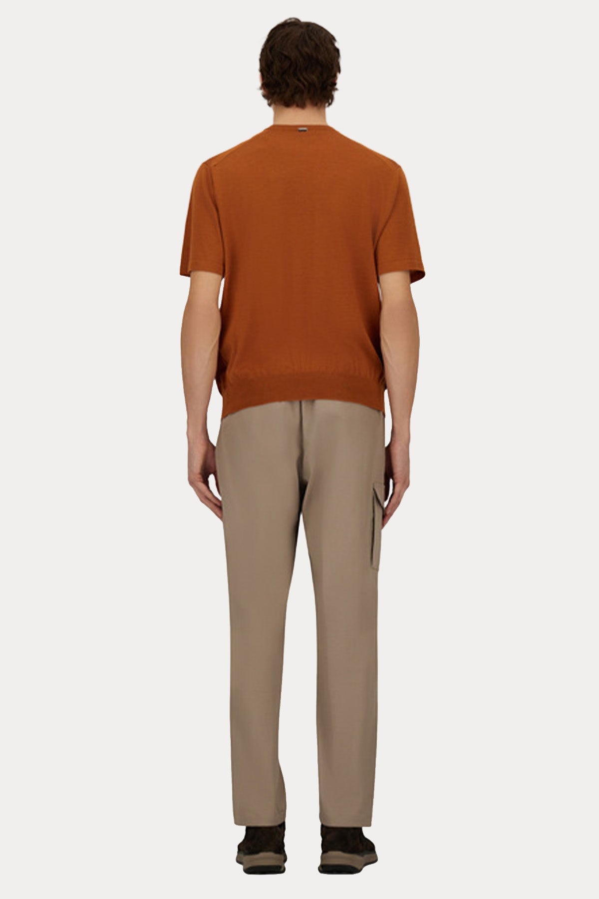 Herno Regular Fit Beli Lastikli Tek Pile Kargo Cepli Streç Pantolon
