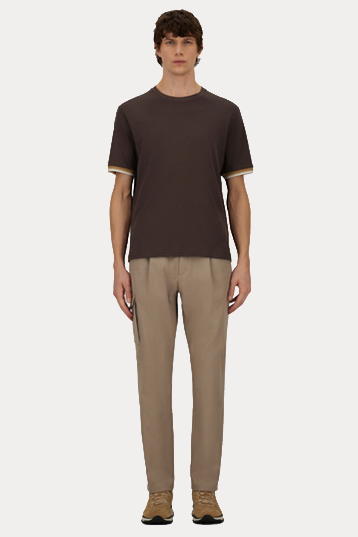 Herno Comfort Fit Şerit Detaylı Yuvarlak Yaka T-shirt