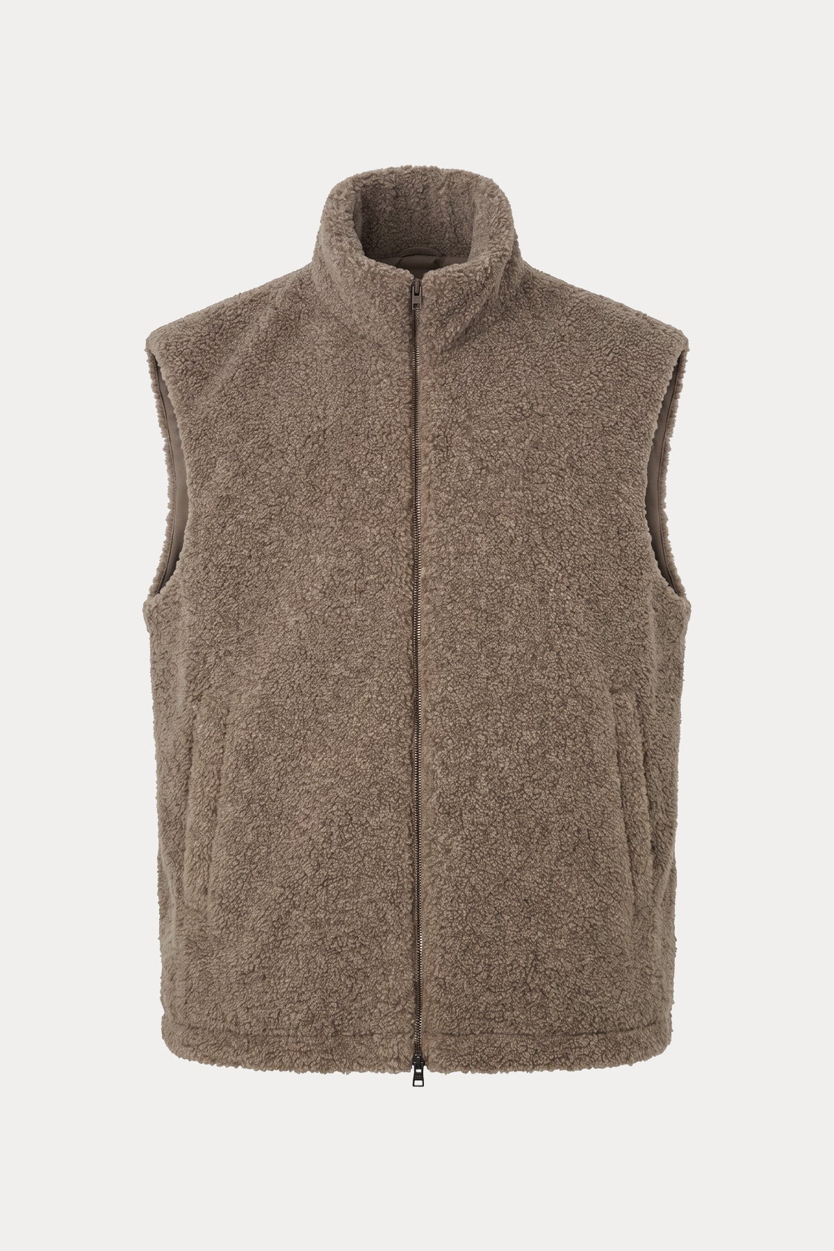 Herno Regular Fit Dik Yaka Peluş Yelek