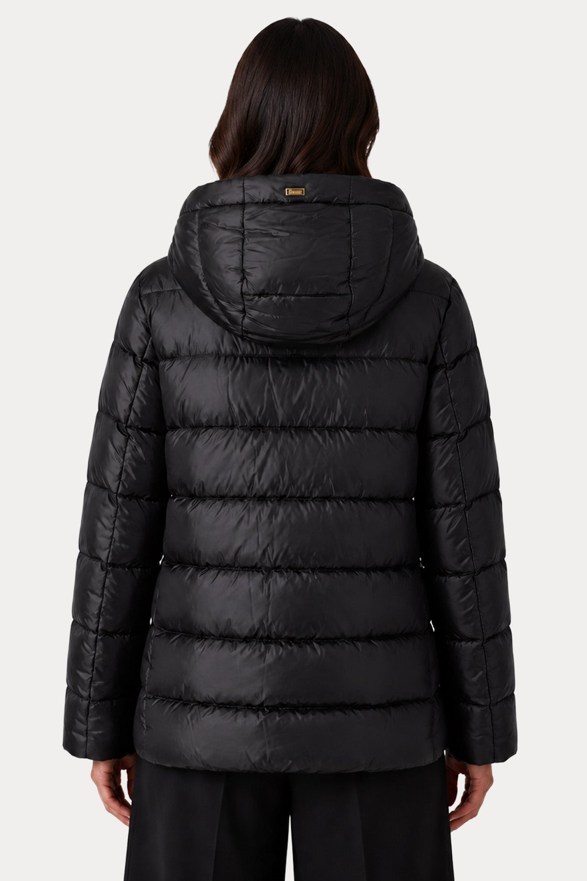 Herno Relaxed Fit Peluş İç Parçalı Kapüşonlu Puffer Mont