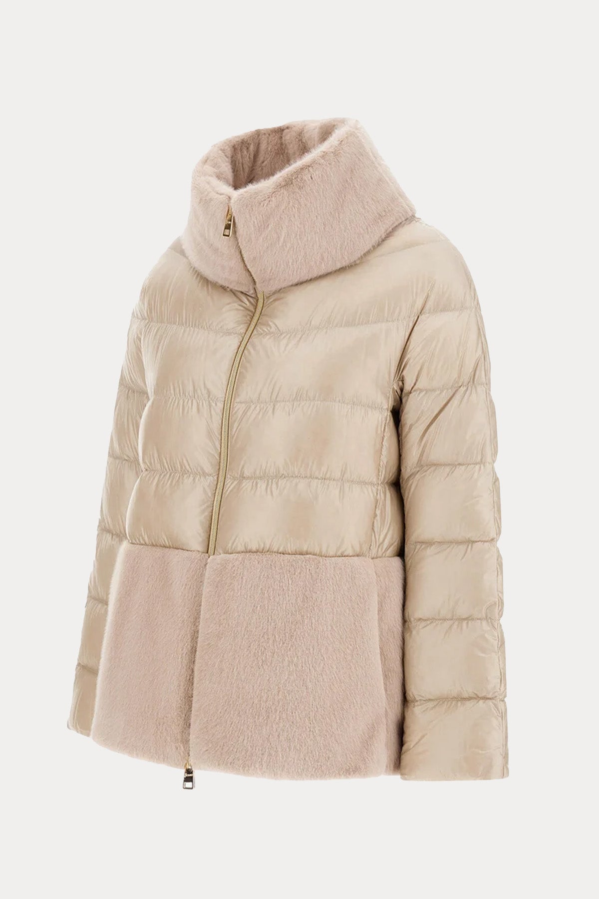 Herno Kürk Detaylı Dik Yaka Puffer Mont