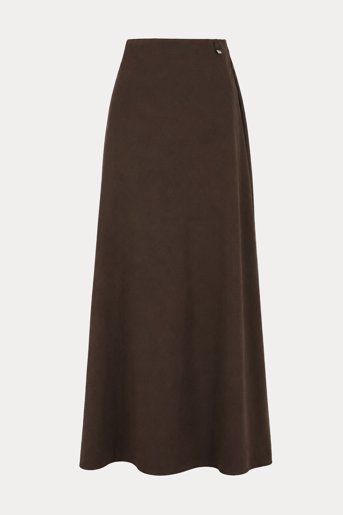Herno Regular Fit Beli Lastikli Kadife Dokulu Streç Maxi Etek
