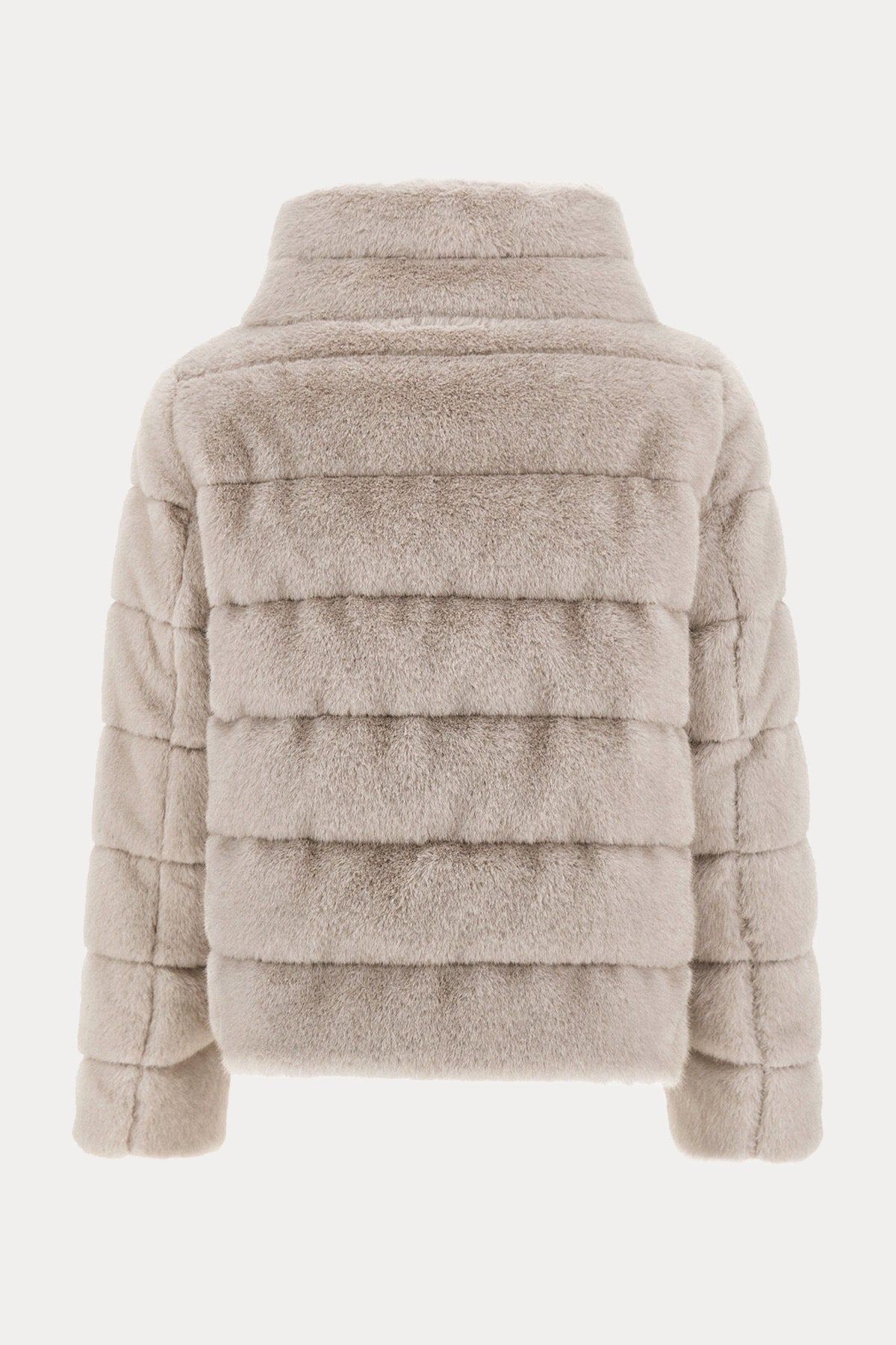 Herno Regular Fit Dik Yaka Peluş Puffer Mont