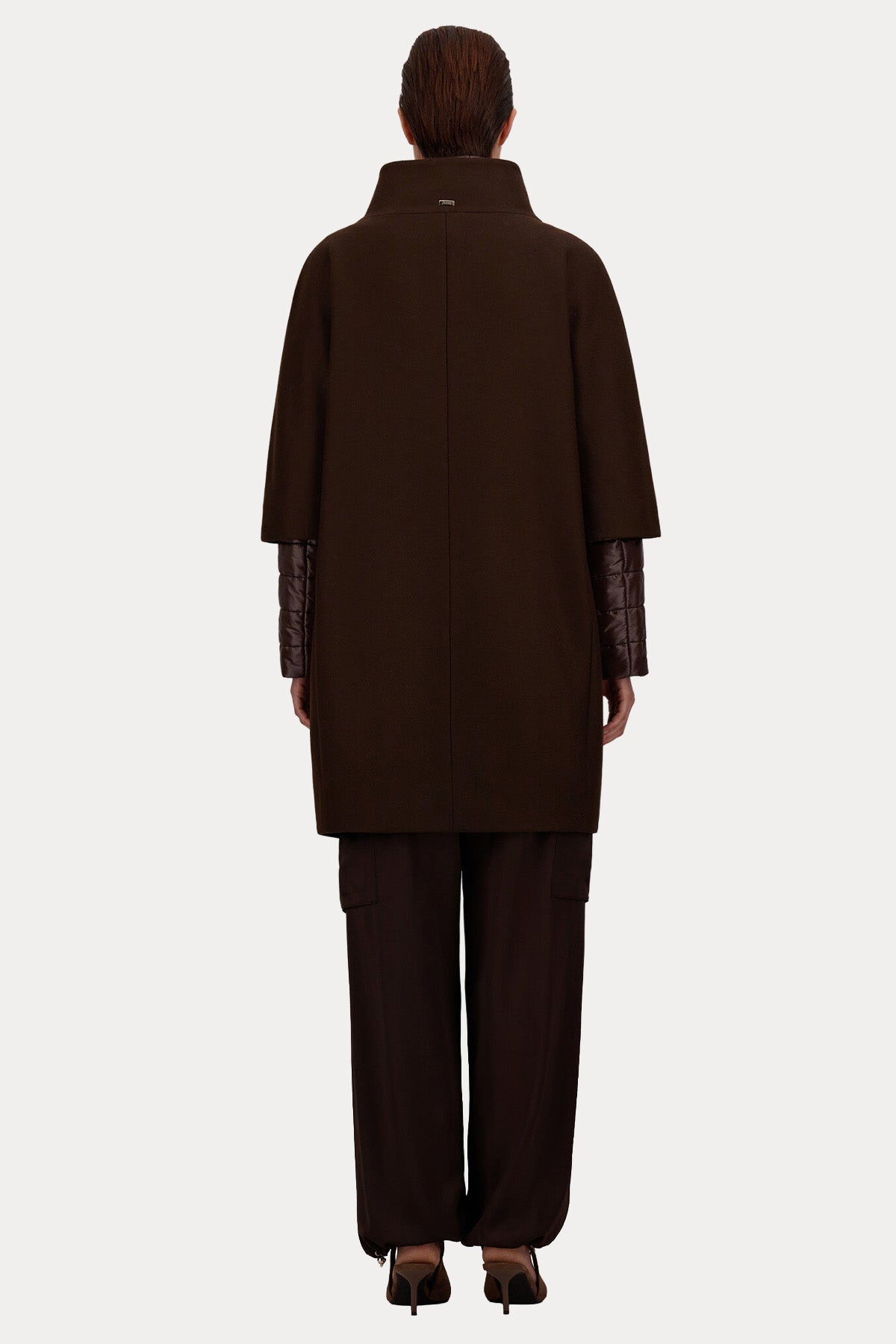 Herno Relaxed Fit Demonte İç Parçalı Puffer Yün Kaban