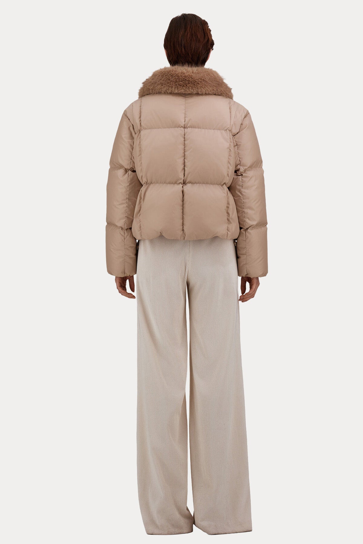 Herno Regular Fit Yakası Kürklü Puffer Mont