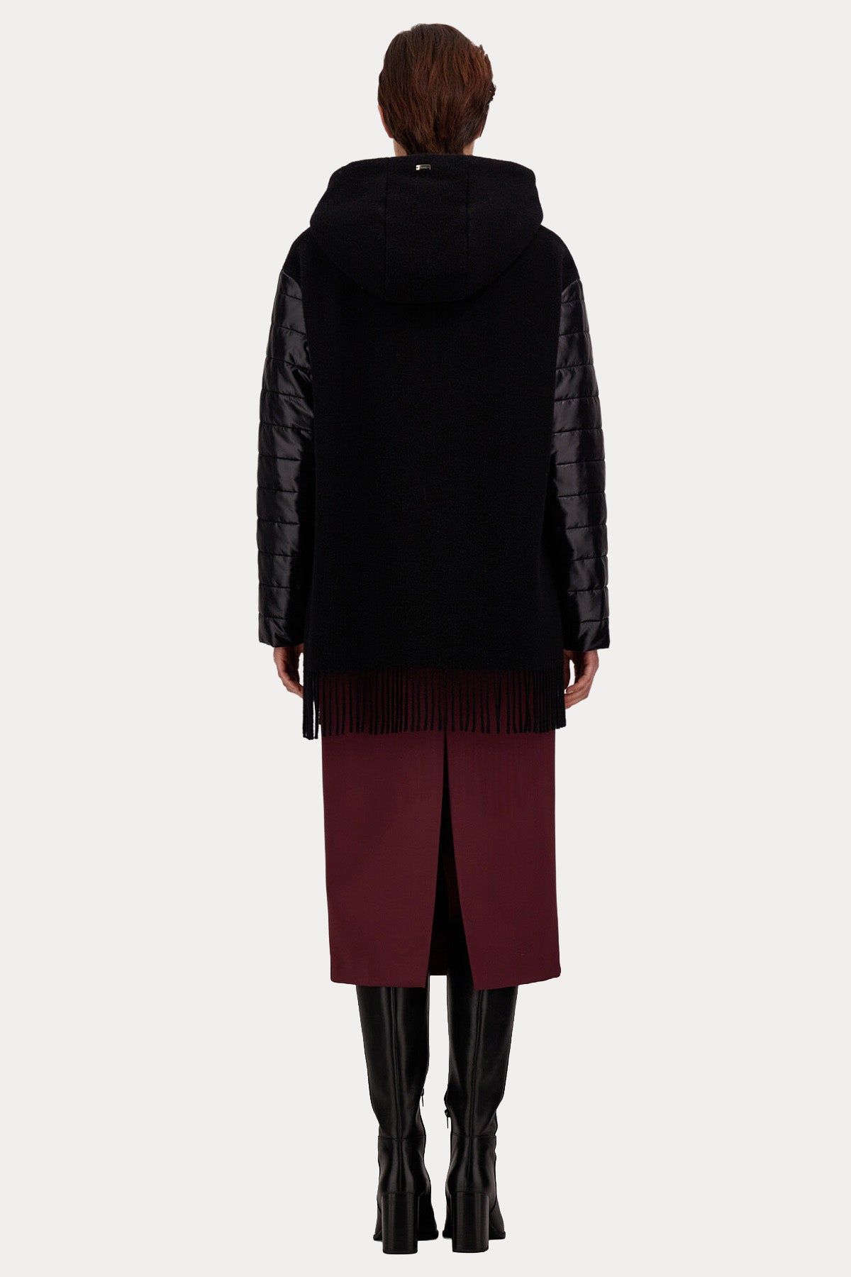 Herno Regular Fit Kapüşonlu Kaşmir Yün Puffer Kaban