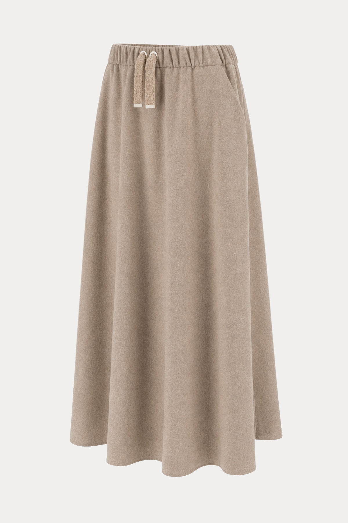 Herno Regular Fit Beli Lastikli Midi Yün Etek
