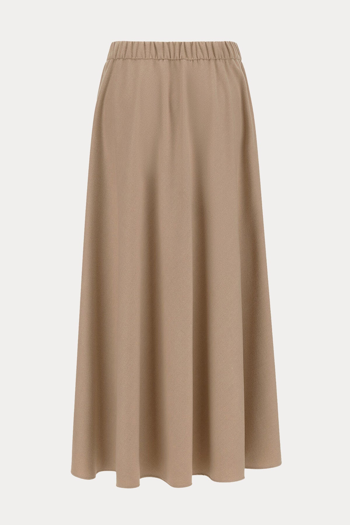 Herno Regular Fit Beli Lastikli Midi Yün Etek