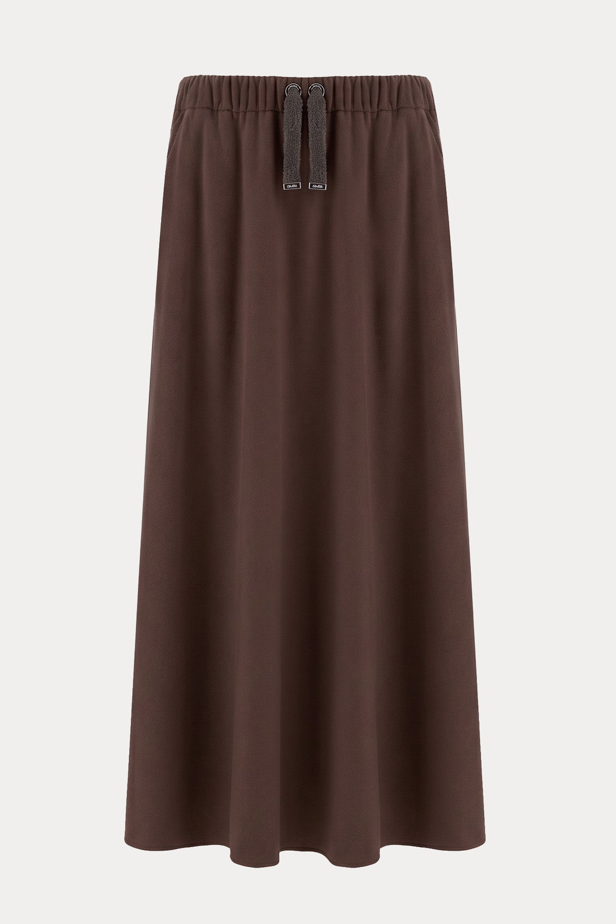 Herno Regular Fit Beli Lastikli Midi Yün Etek
