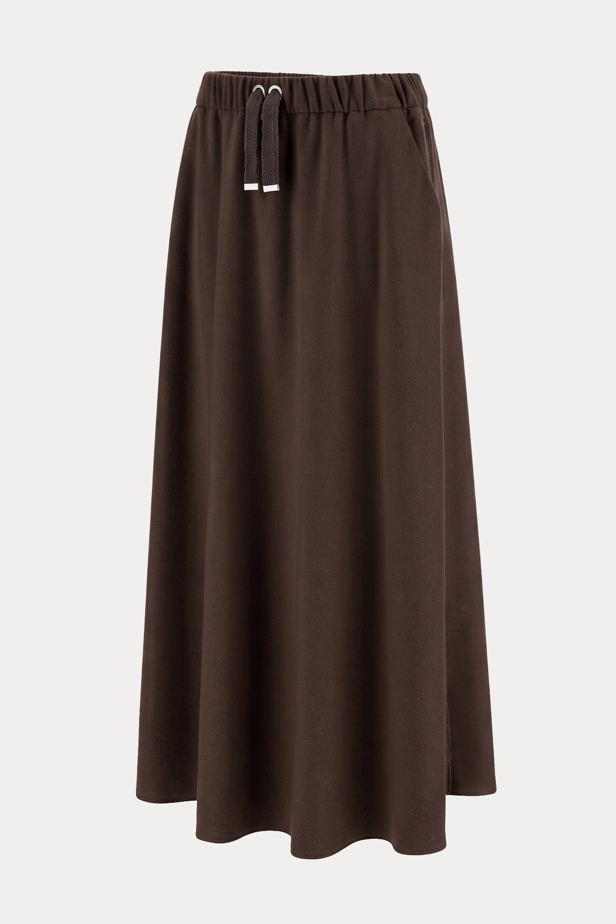 Herno Regular Fit Beli Lastikli Midi Yün Etek