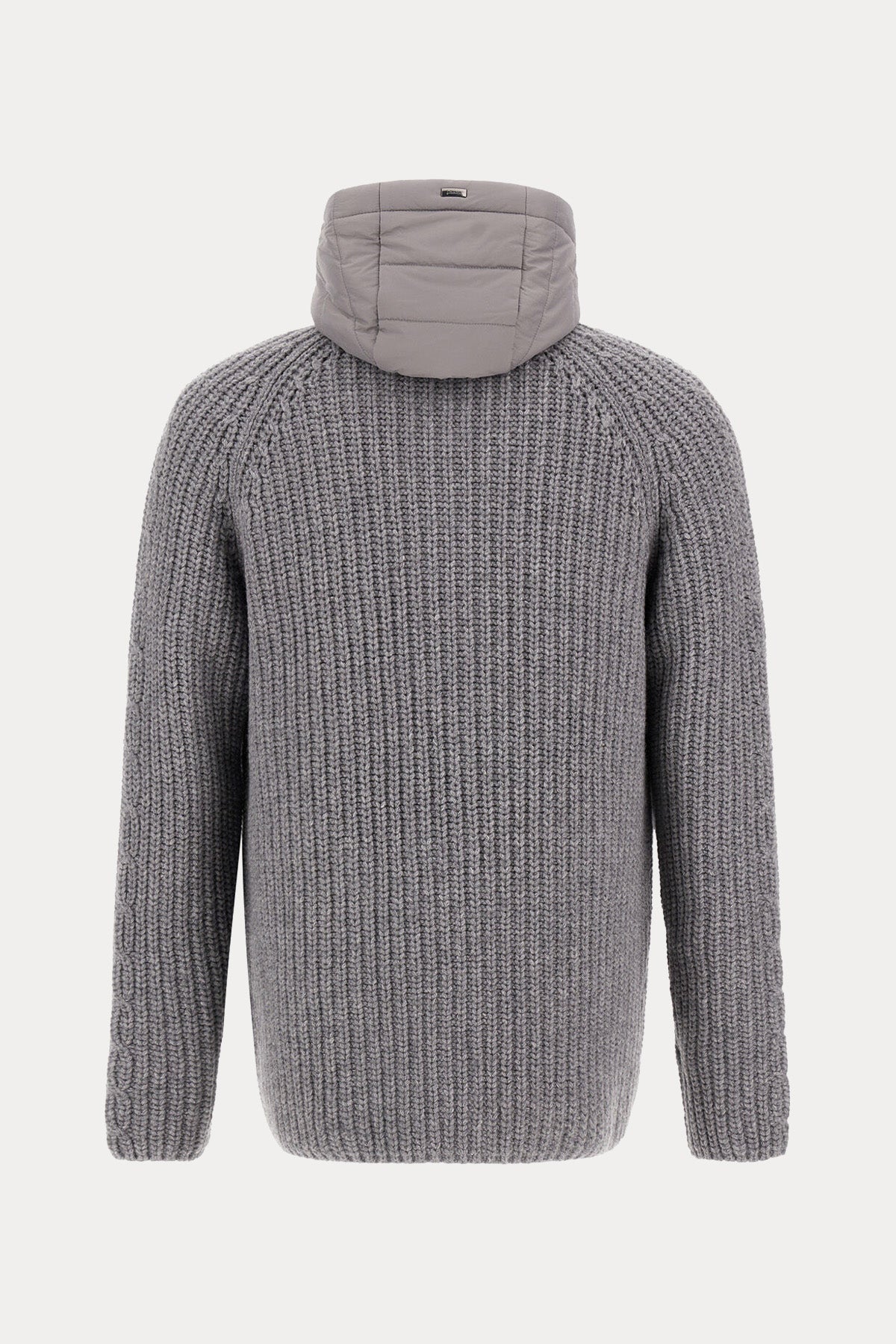 Herno Regular Fit Kapüşonlu Puffer İç Parçalı Örgü Yün Ceket