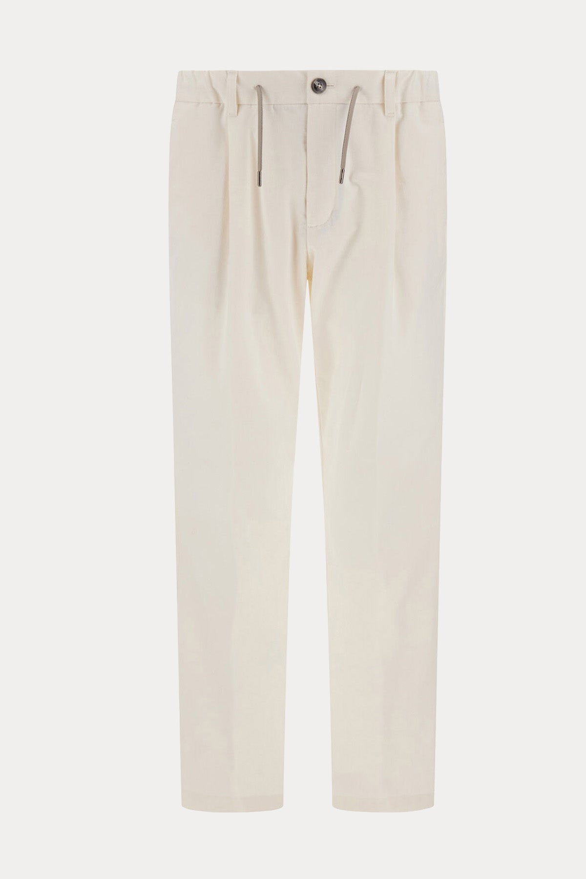 Herno Soft Fit Beli Lastikli Tek Pile Streç Kaşmir Pantolon