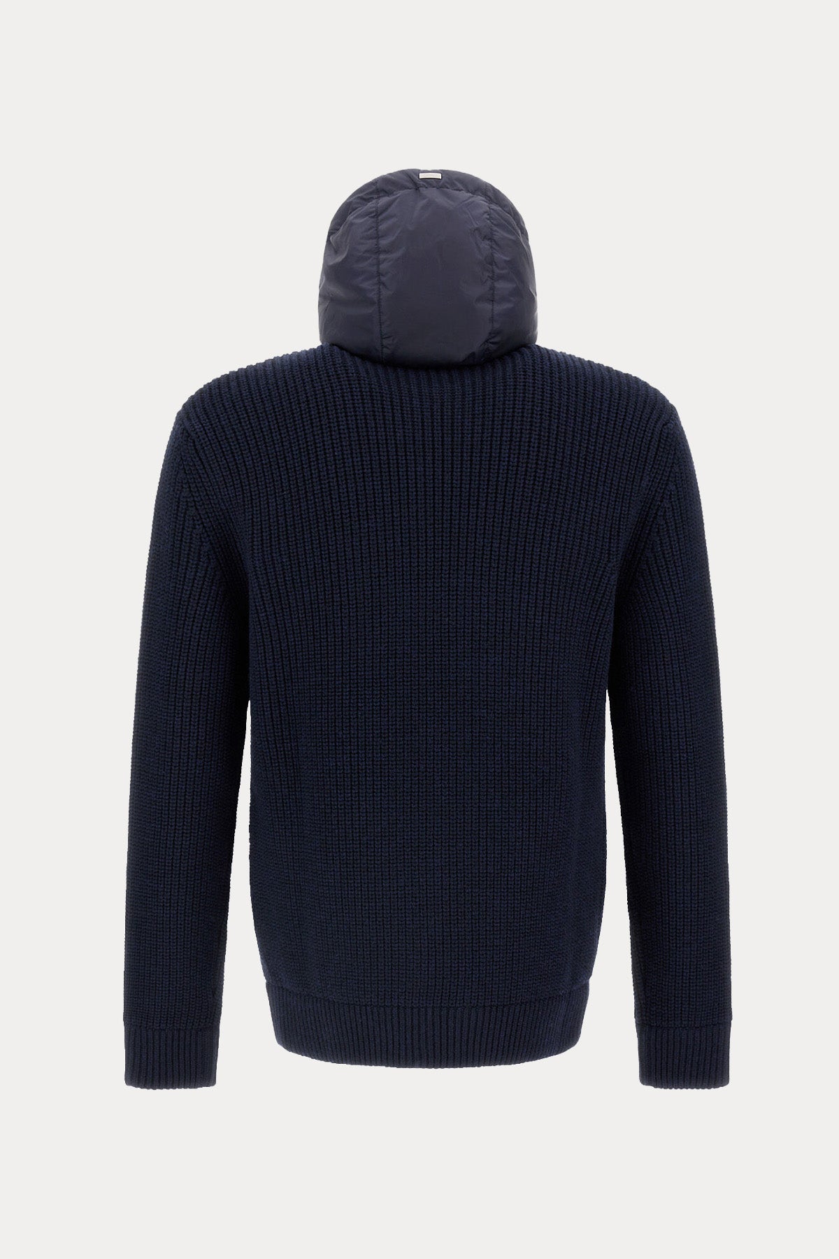 Herno Regular Fit Kapüşonlu Puffer İç Parçalı Örgü Yün Ceket