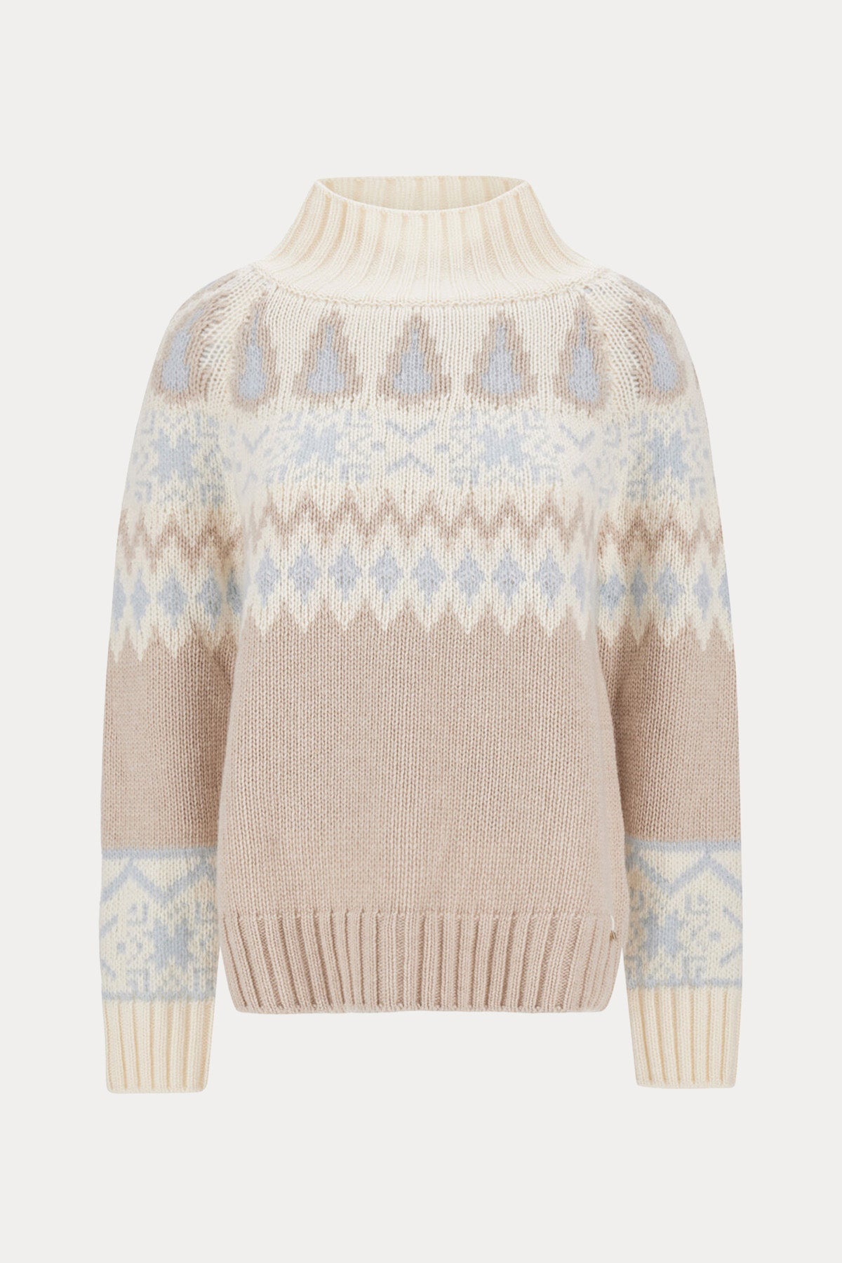 Herno Relaxed Fit Norveç Desenli Kaşmir Örgü Yün Triko