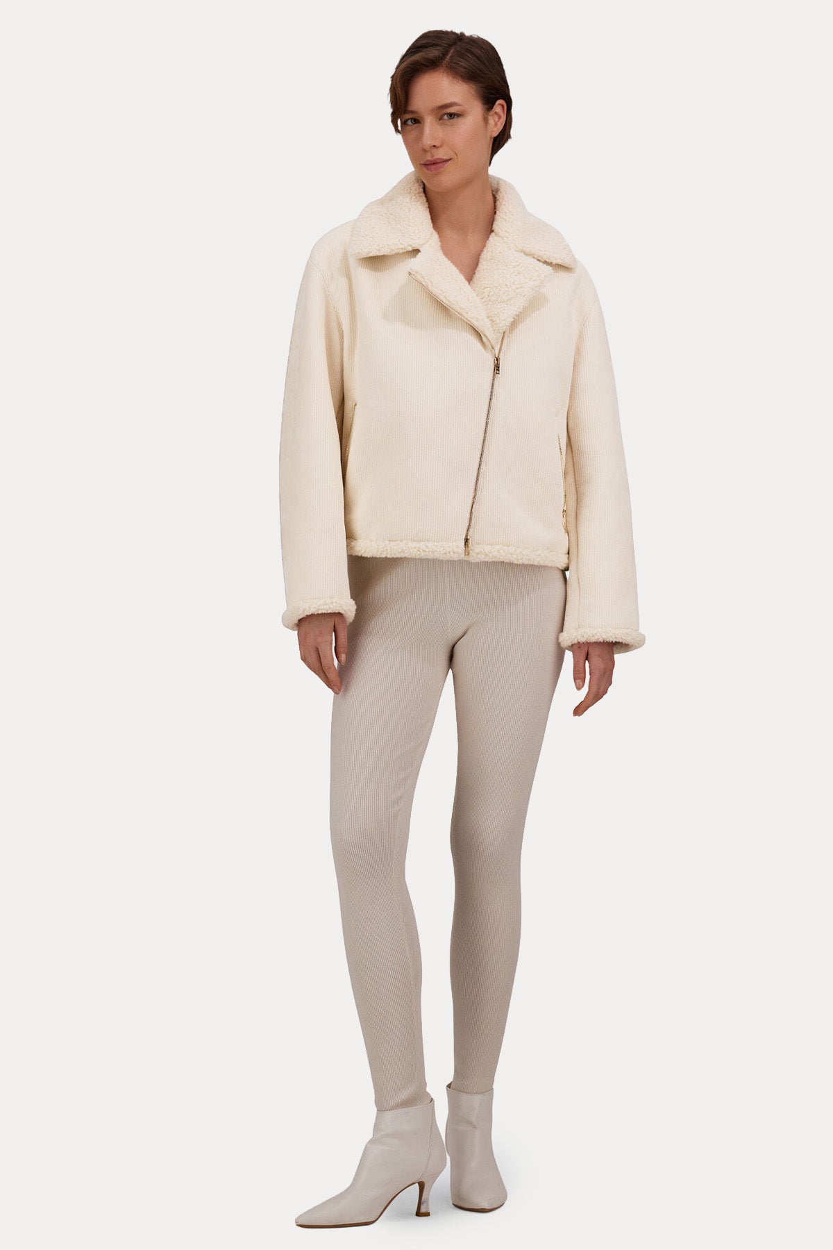 Herno Regular Fit Shearling Efektli Fitilli Kadife Ceket