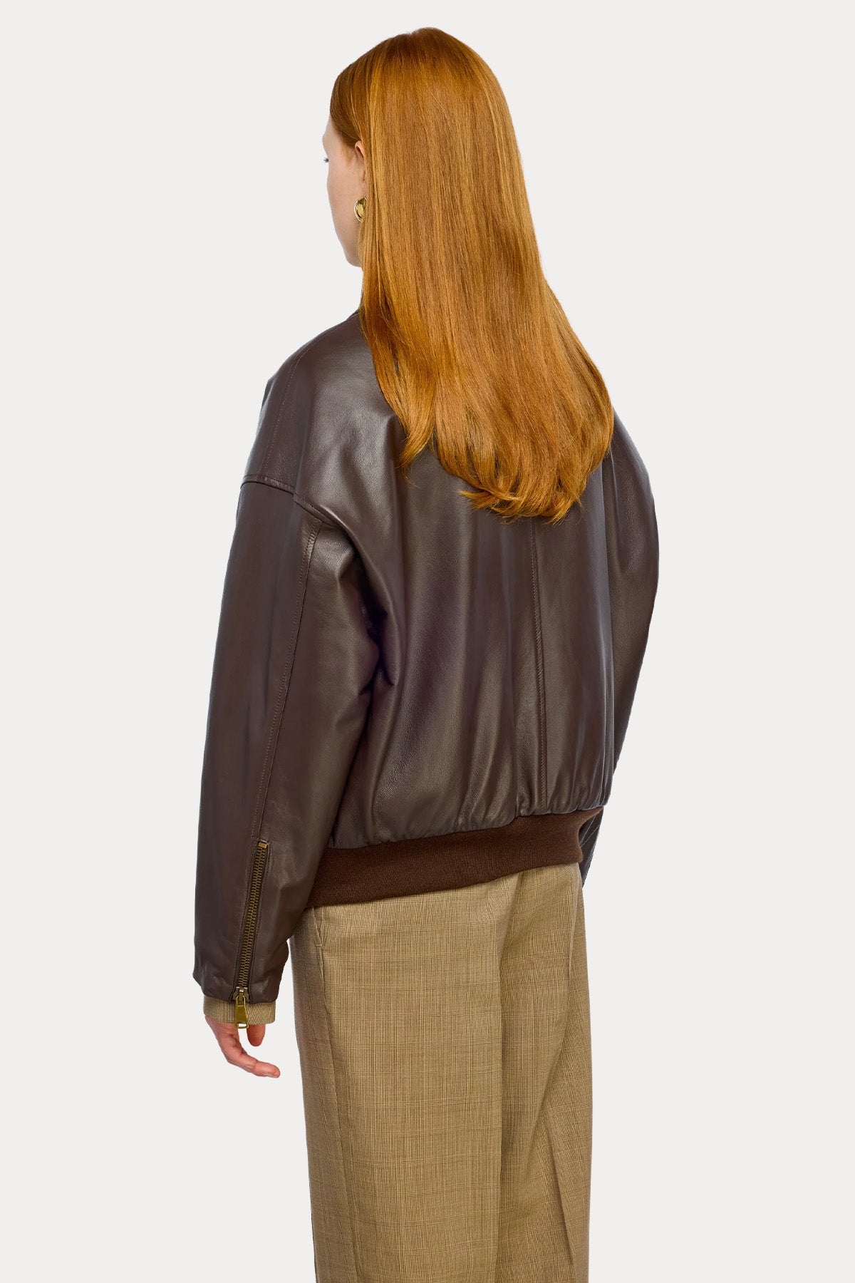 Semicouture Relaxed Fit Deri Bomber Ceket