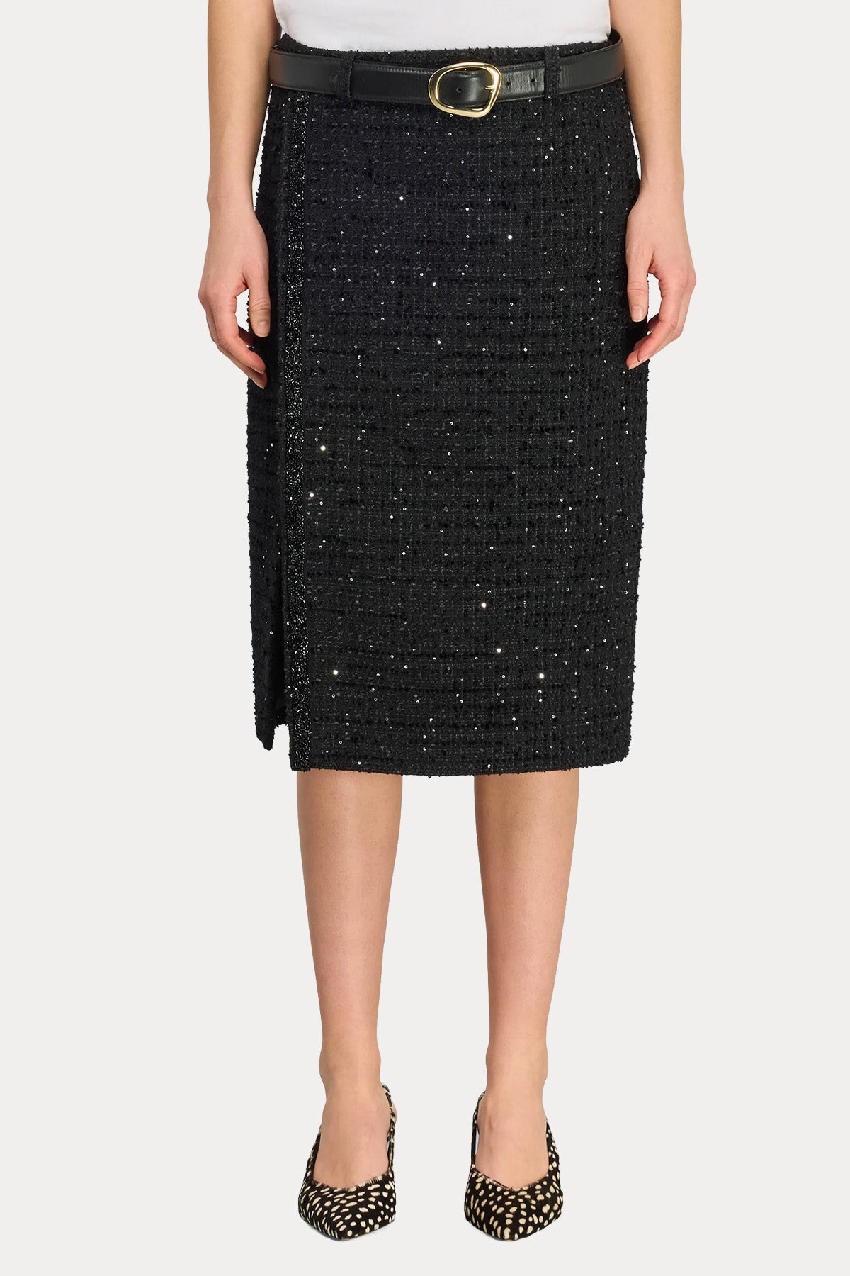 Semicouture Regular Fit Midi Tüvit Etek