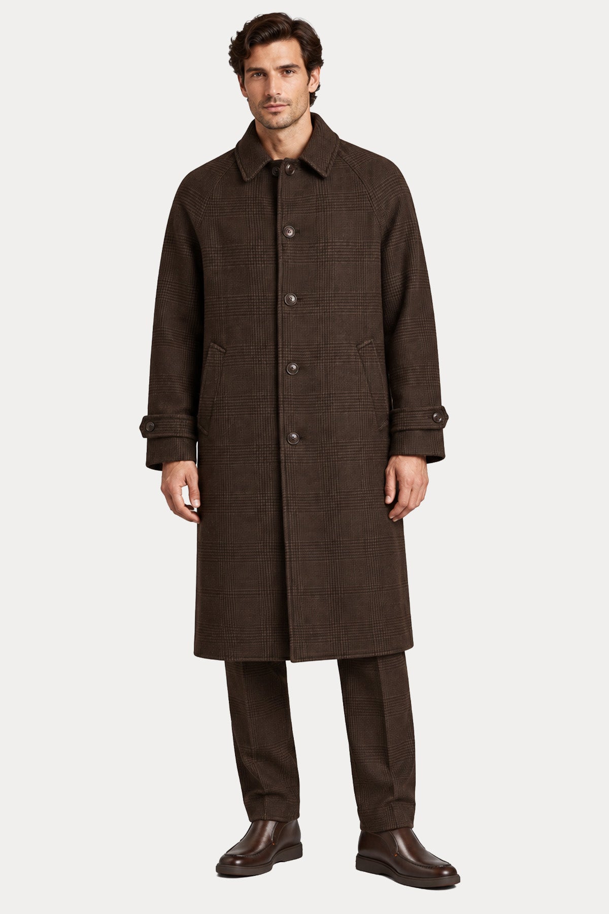 Circolo 1901 Relaxed Fit Ekose Desenli Yün Kaban