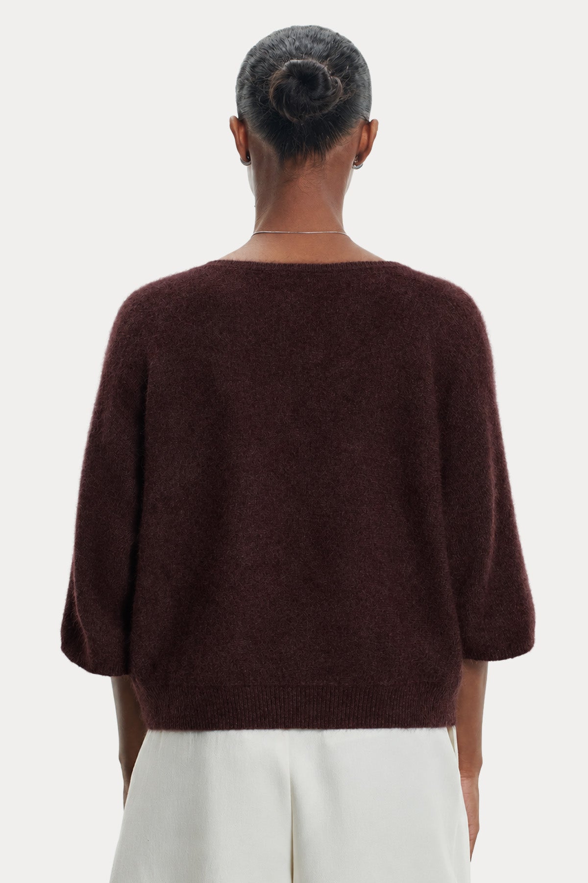 Majestic Relaxed Fit Yuvarlak Yaka Örgü Yün Triko