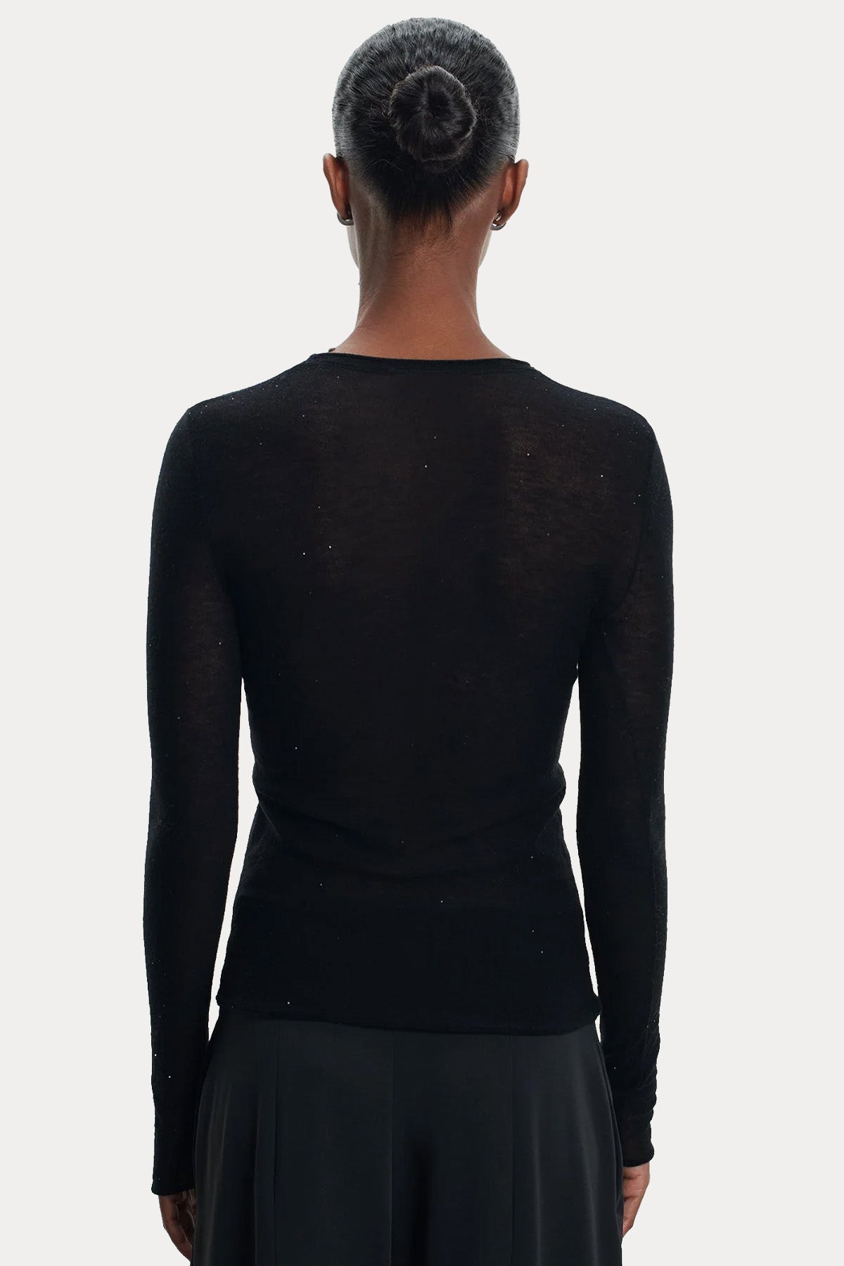 Majestic Slim Fit Yuvarlak Yaka İnce Örgü Yün Triko