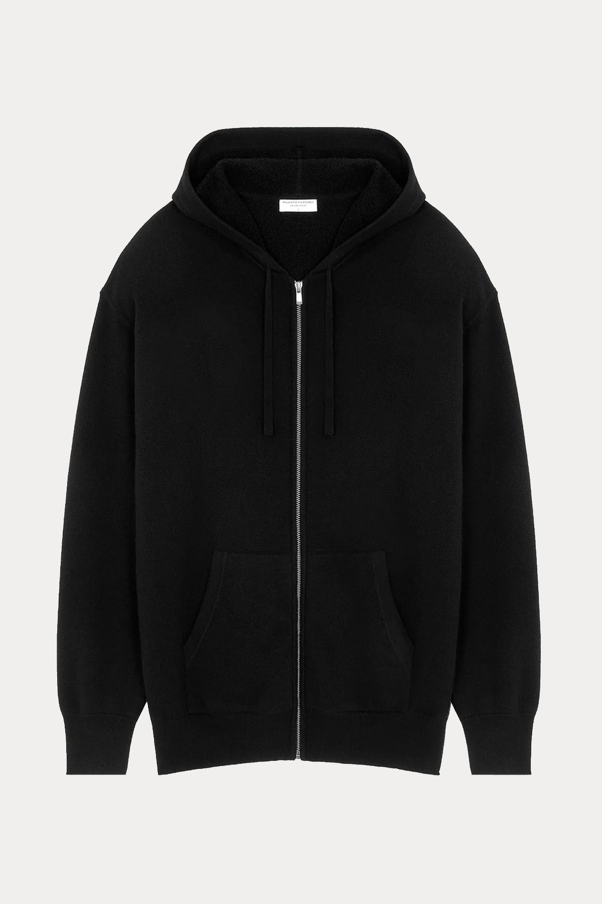 Majestic Regular Fit Örgü Yün Kapüşonlu Triko Ceket