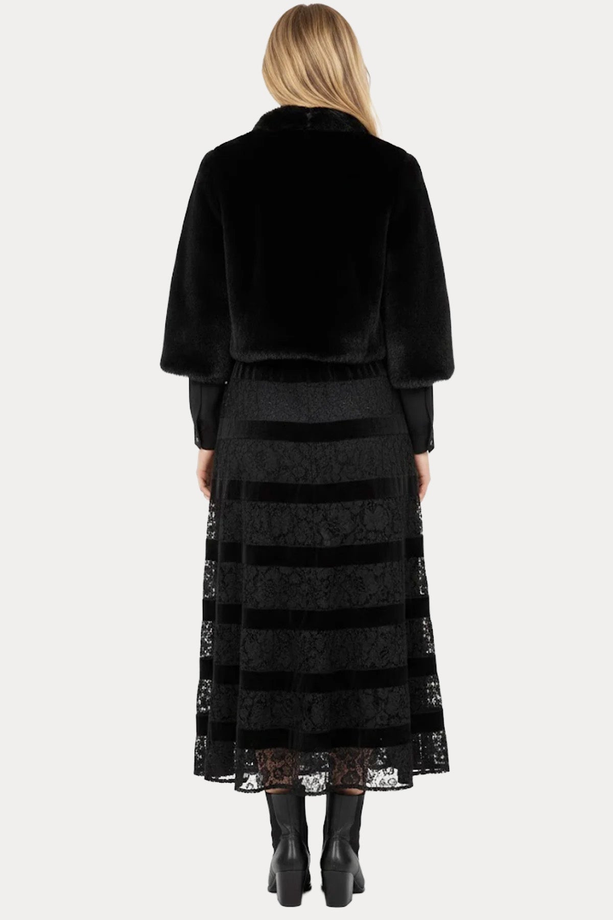 Rene Derhy Regular Fit Peluş Crop Bolero Ceket