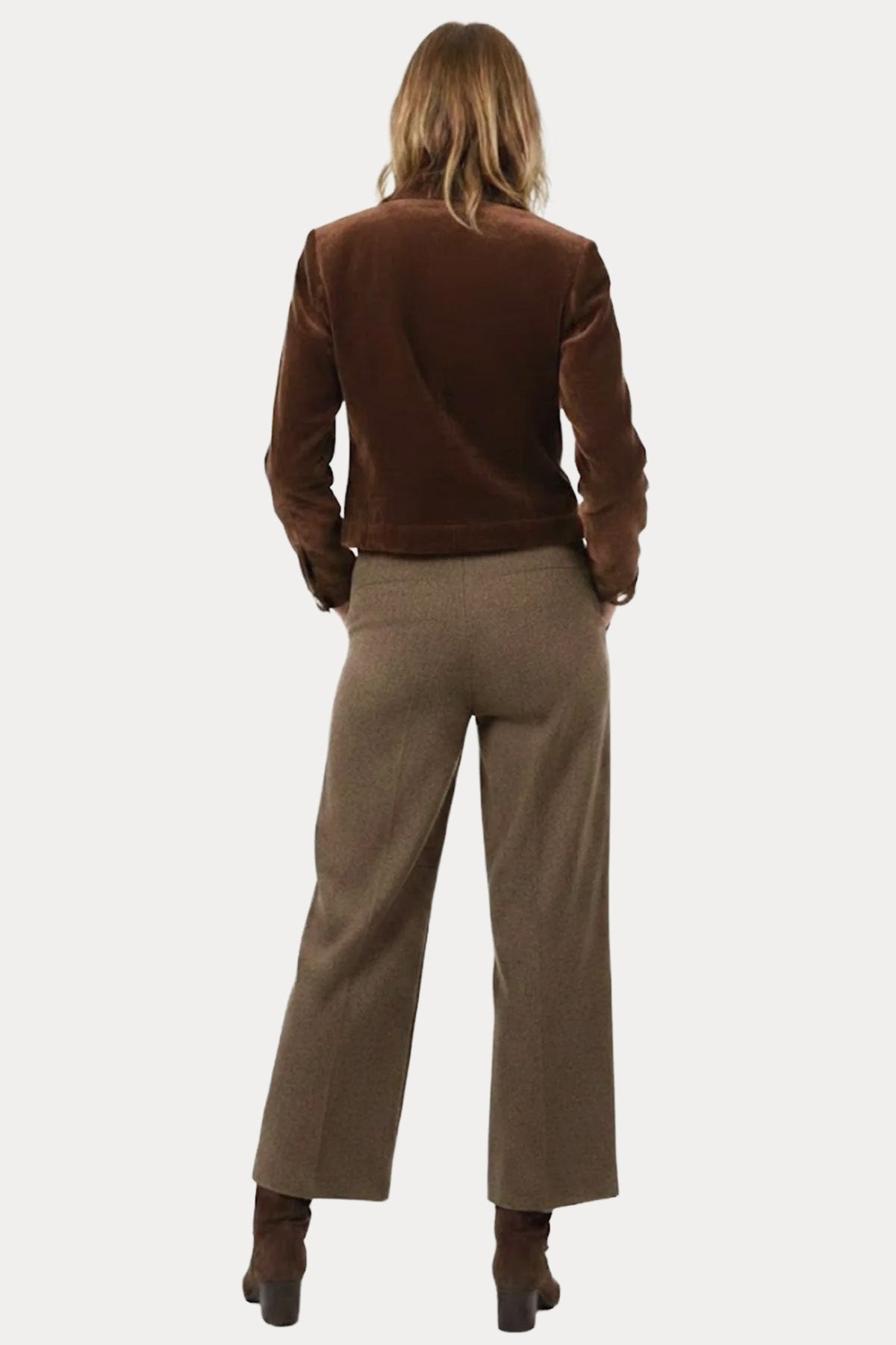 Rene Derhy Relaxed Fit Yüksek Bel Yün Pantolon