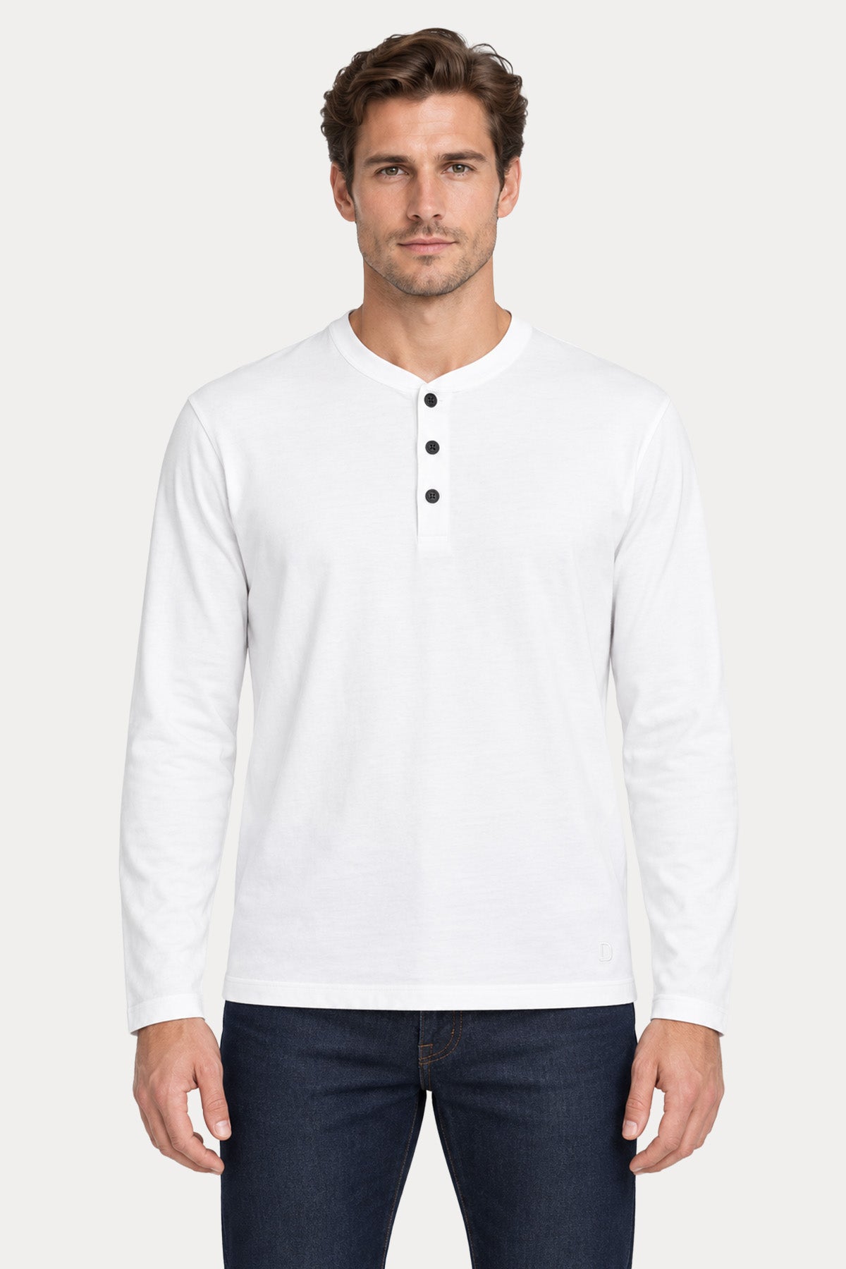 Dondup Regular Fit Düğmeli Yuvarlak Yaka T-shirt