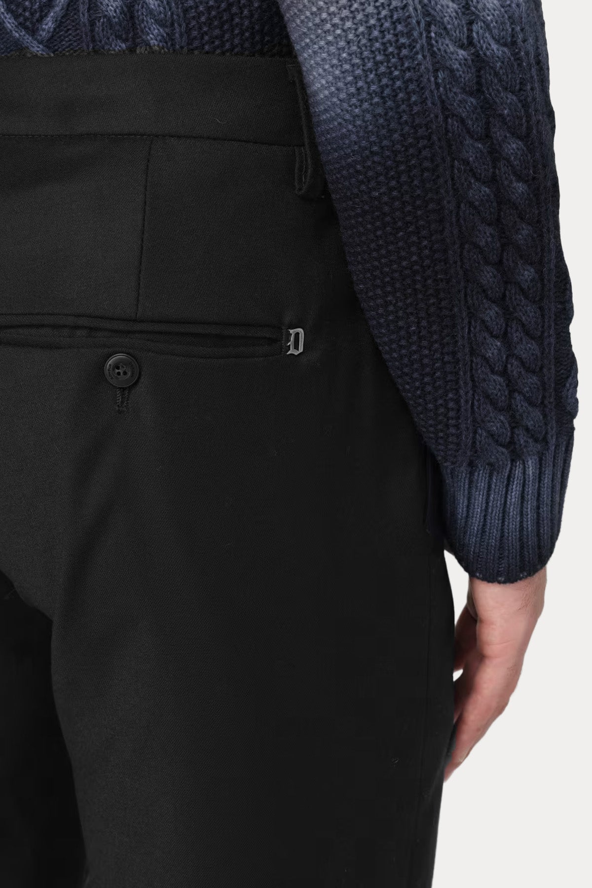 Dondup Slim Fit Yandan Cepli Yün Pantolon