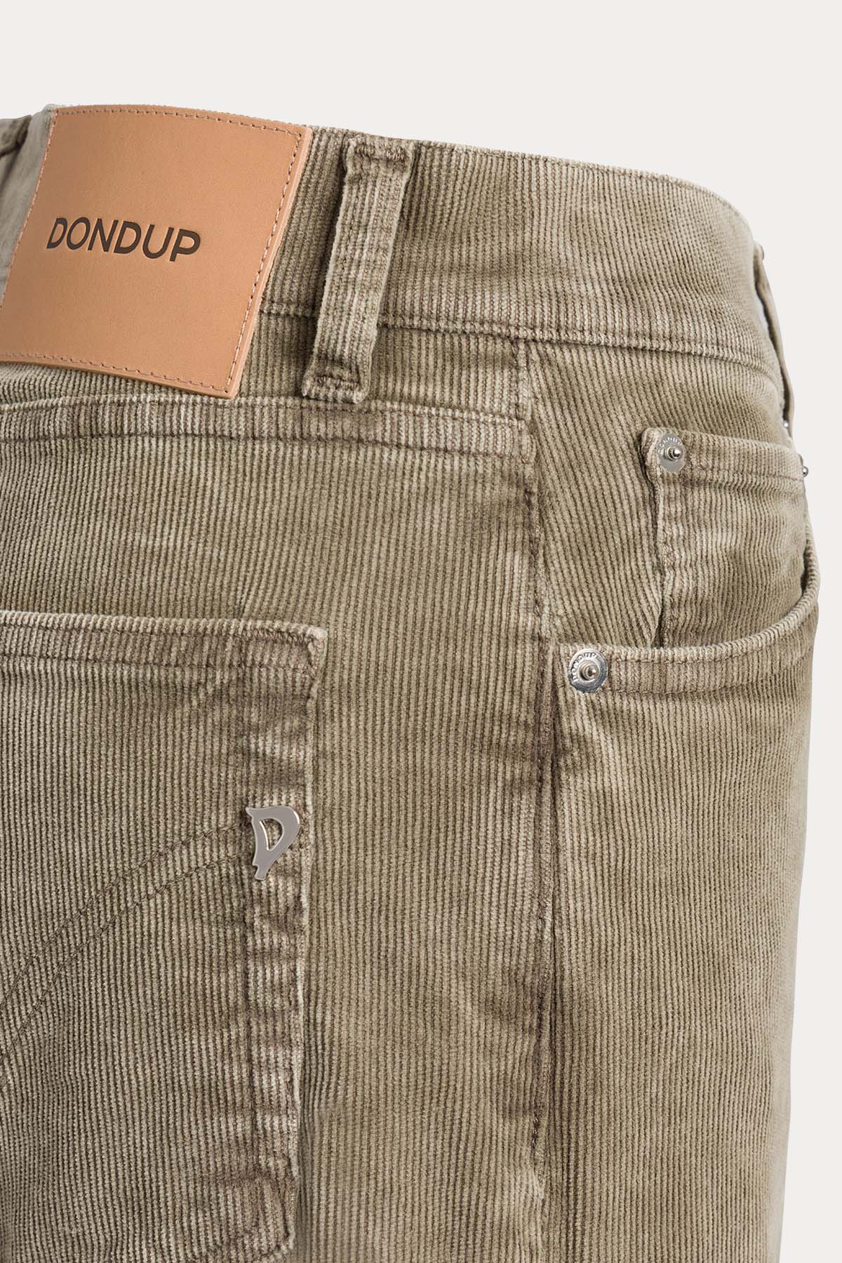 Dondup Amber Yüksek Belli Fitilli Kadife Pantolon