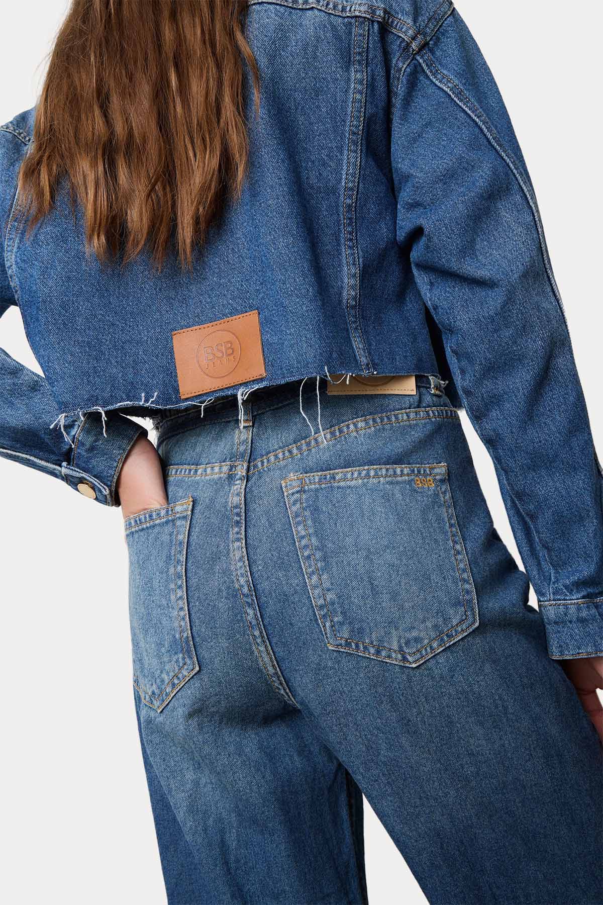 Bsb Wide Leg Yıkamalı Jeans
