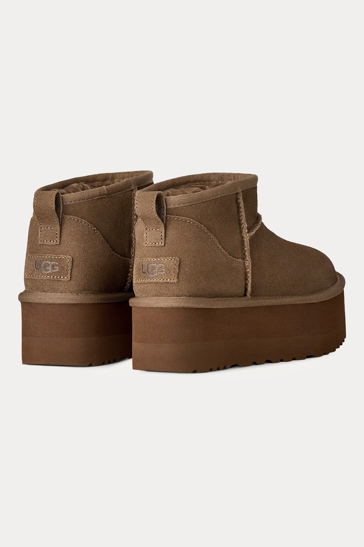 Ugg Light Bronze Classic Ultra Mini Platform Bot
