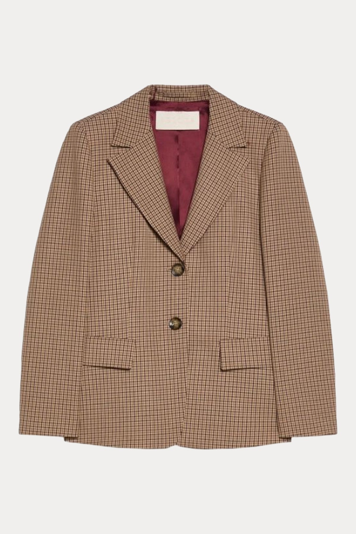 iBlues Regular Fit Mikro Ekose Desenli Blazer Ceket